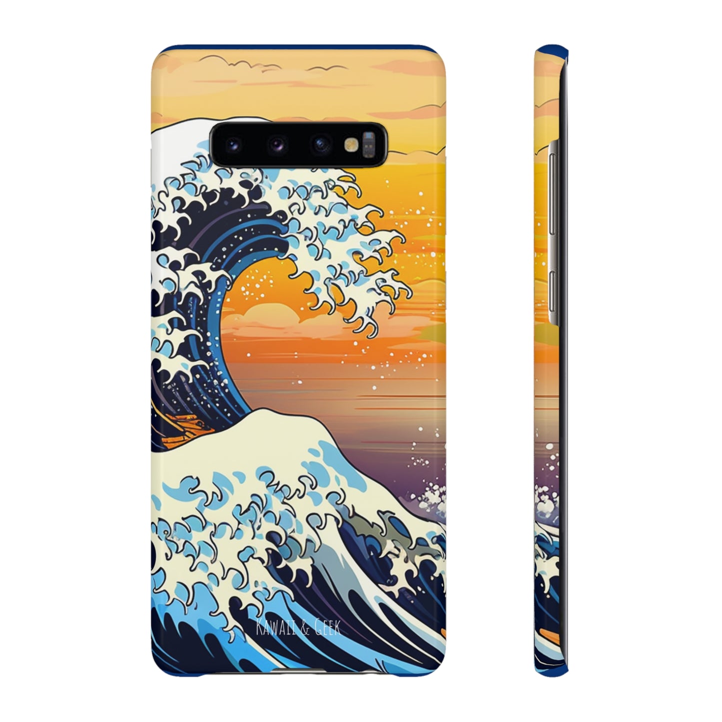 Sunset Big Wave Phone Case - Embrace the Majestic Hokusai Style in Your Hands