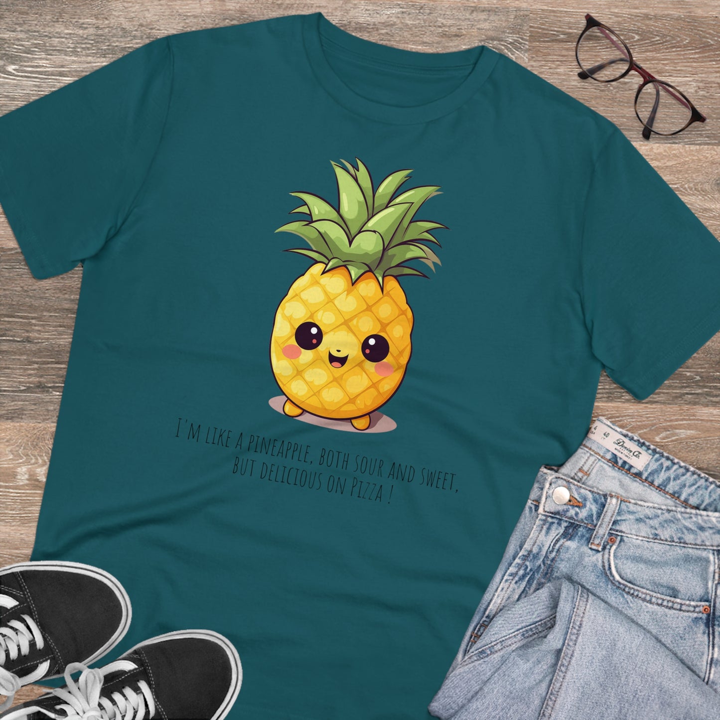 Eco-Friendly Pineapple T-Shirt with a Sweet & Sassy Slogan