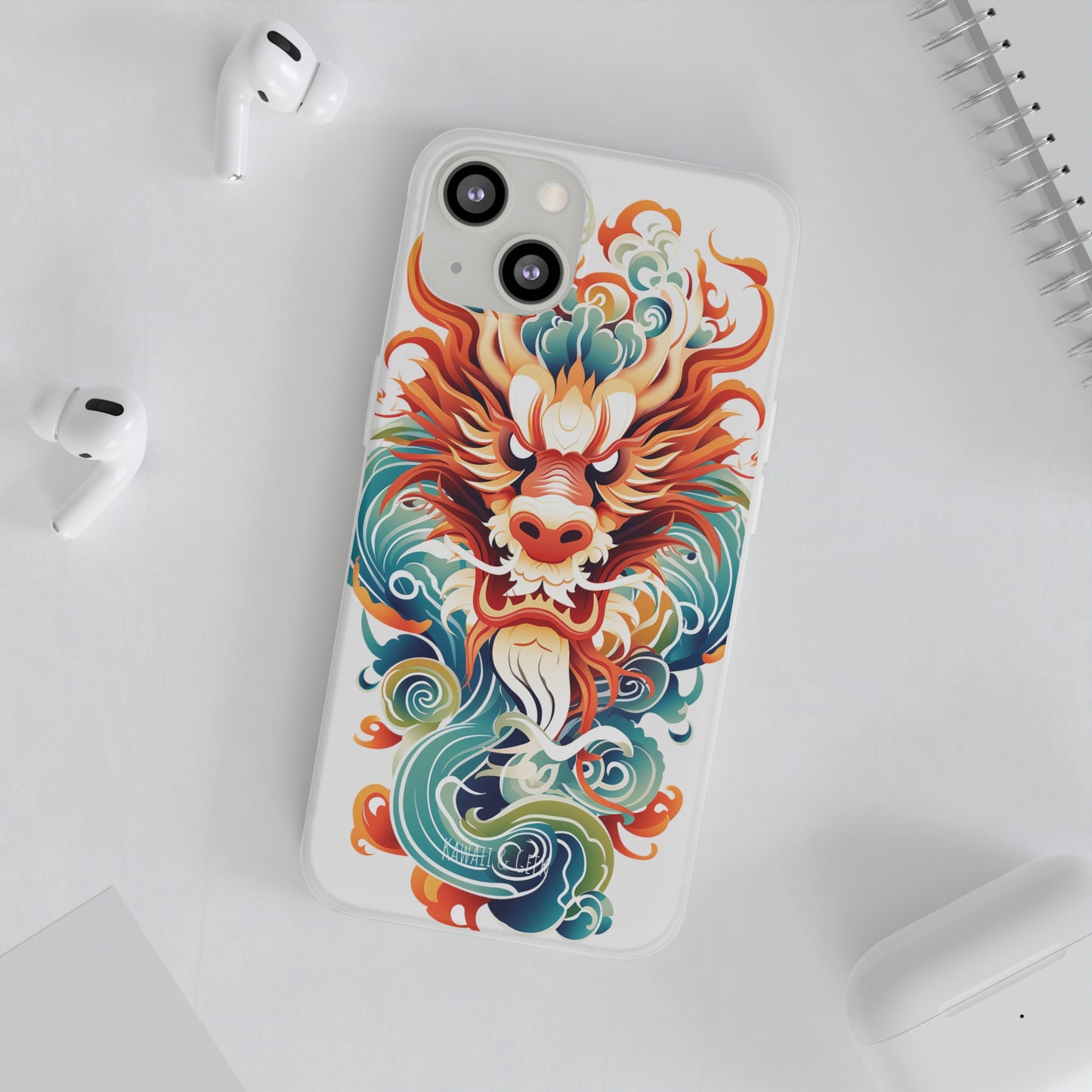 Chinese Ink Dragon Flexi Transparent Phone Case