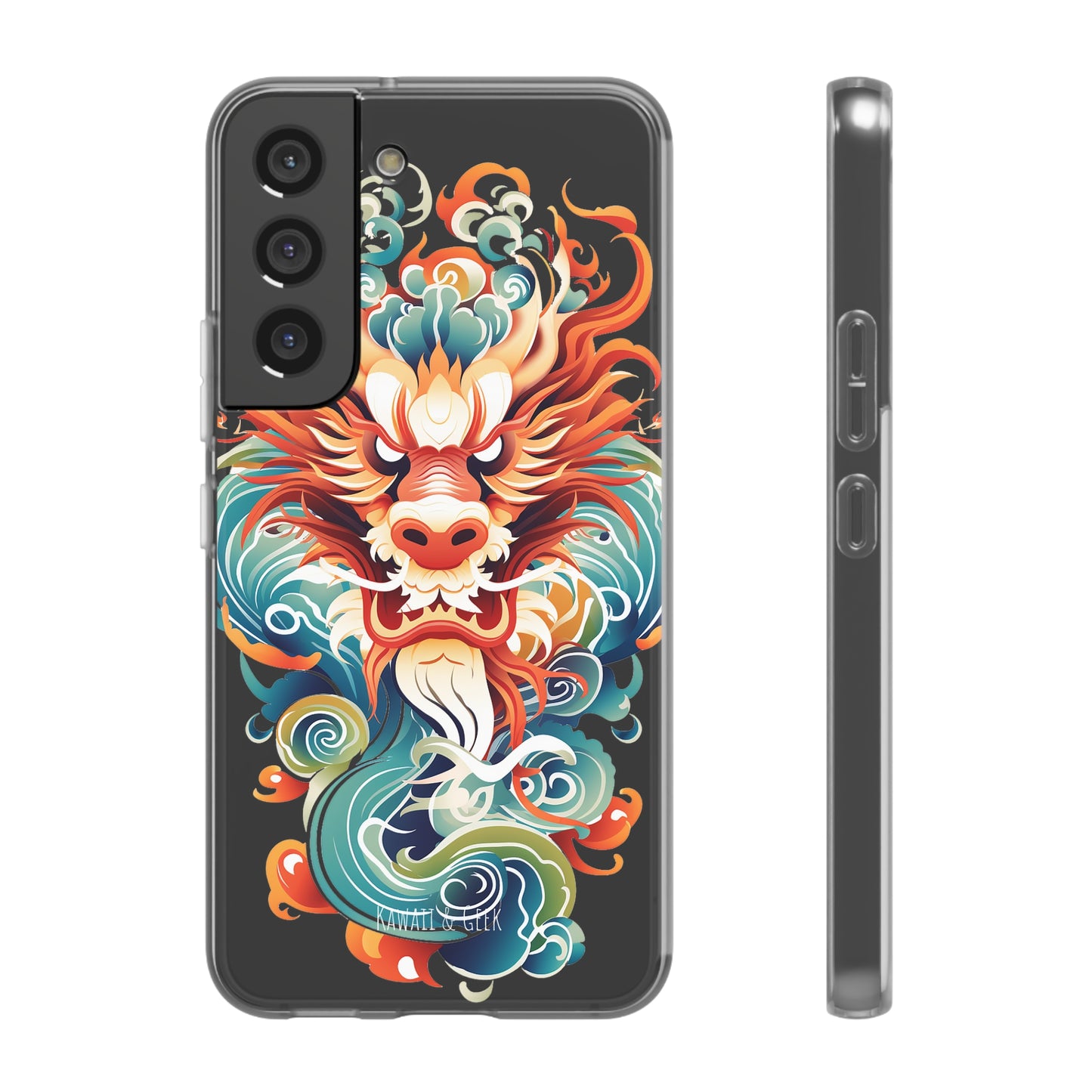 Chinese Ink Dragon Flexi Transparent Phone Case