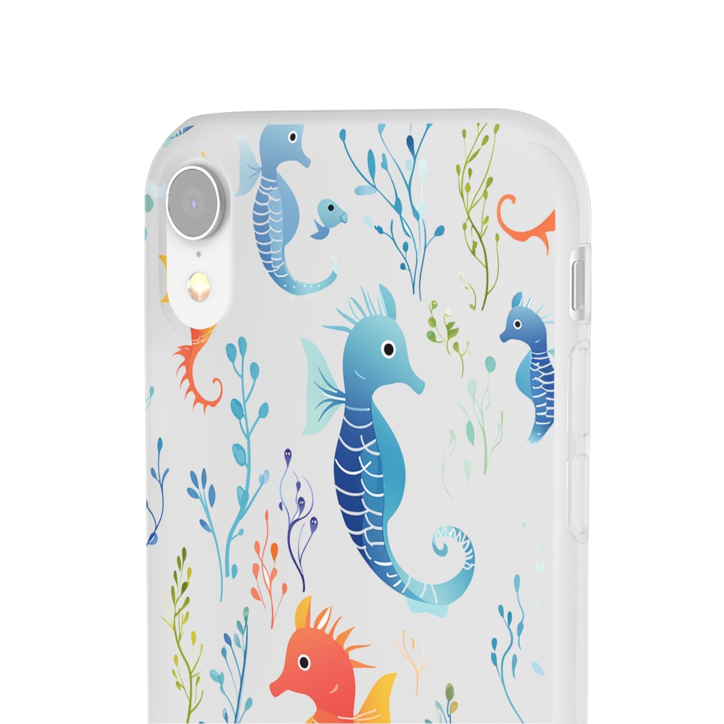 Underwater Seahorse Flexi Transparent phone Case : Dive into Cuteness!