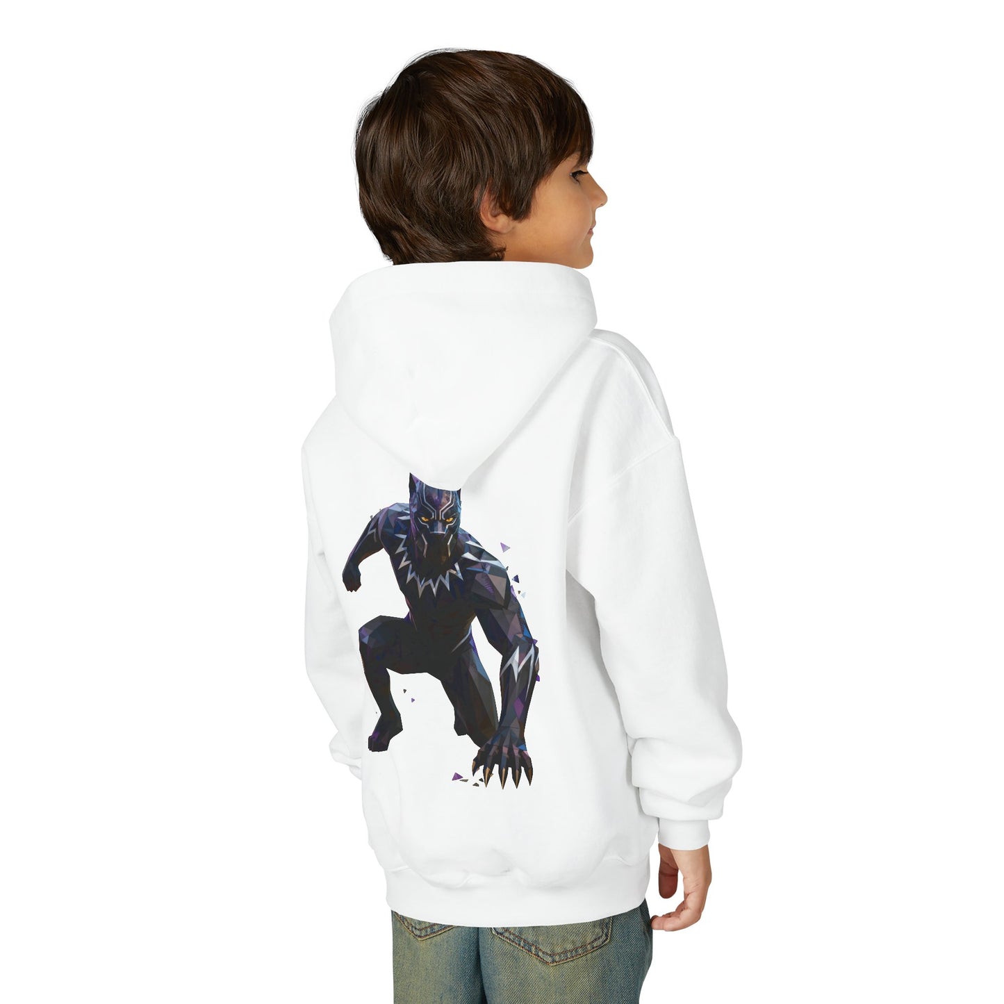 Black Panther Youth Hoodie, Kids Superhero Sweatshirt, Marvel Comic Gift, Stylish, Cozy Kids Clothing, Birthday Present