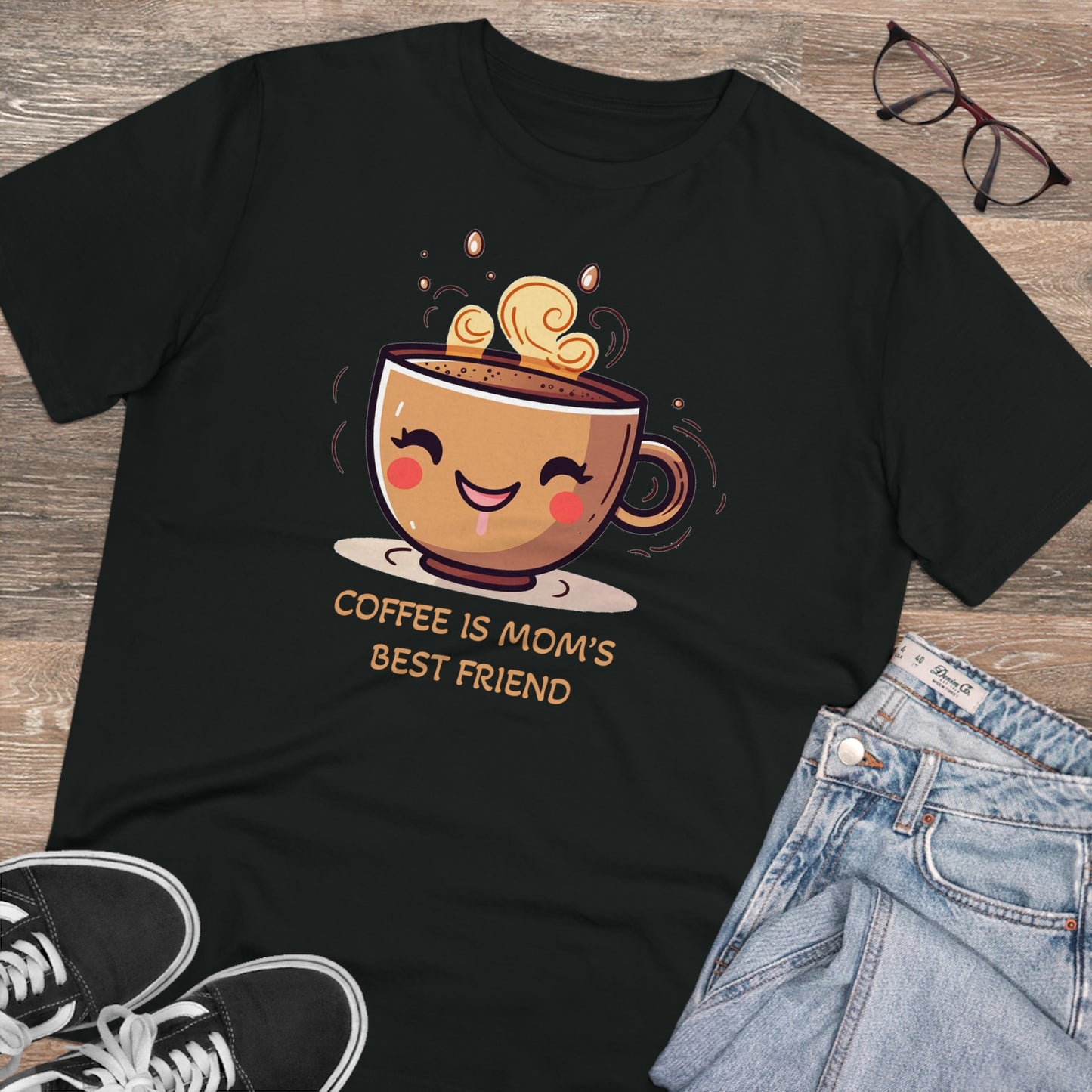 Coffee is Mom's Best Friend - Unisex Eco-Friendly T-Shirt - Celebrate Mother's day in Style and Sustainability