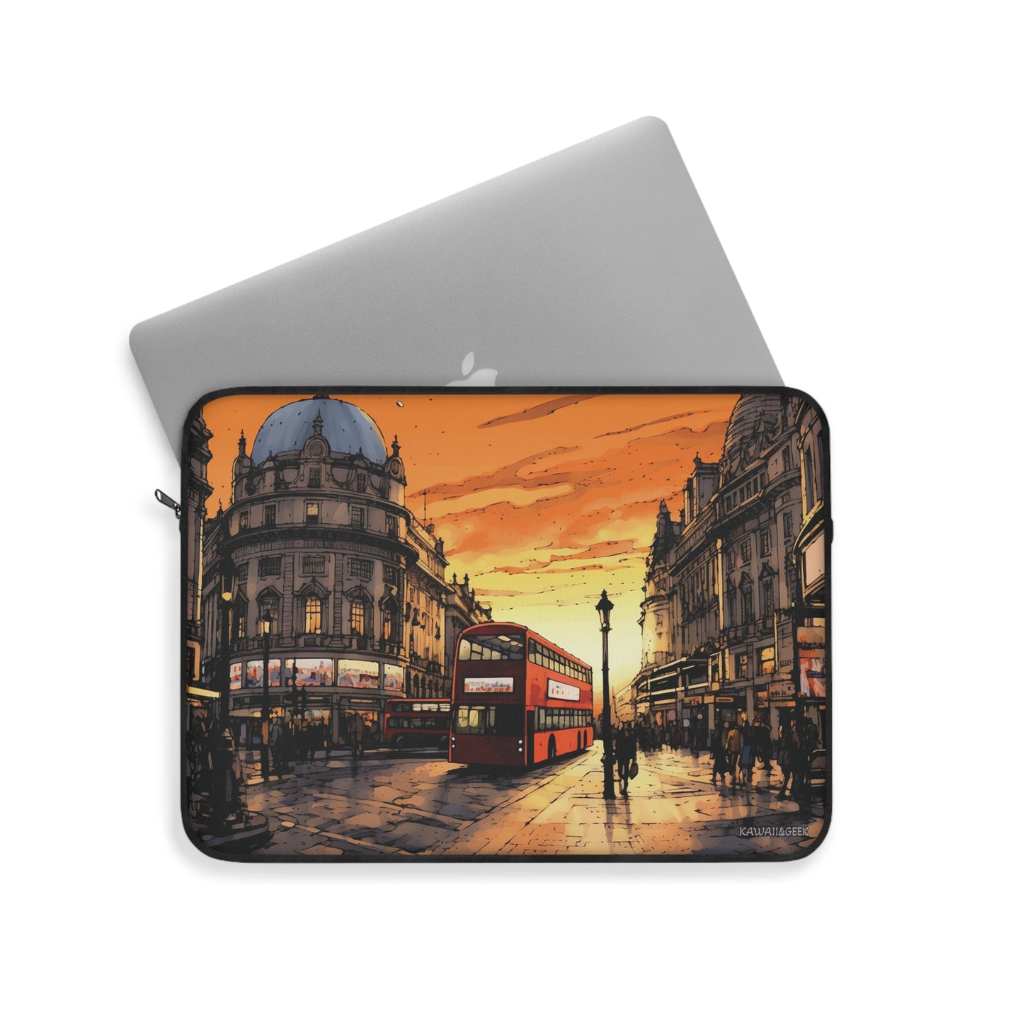 London Sunset Laptop Sleeve - Carry the Iconic Streets of London in Style