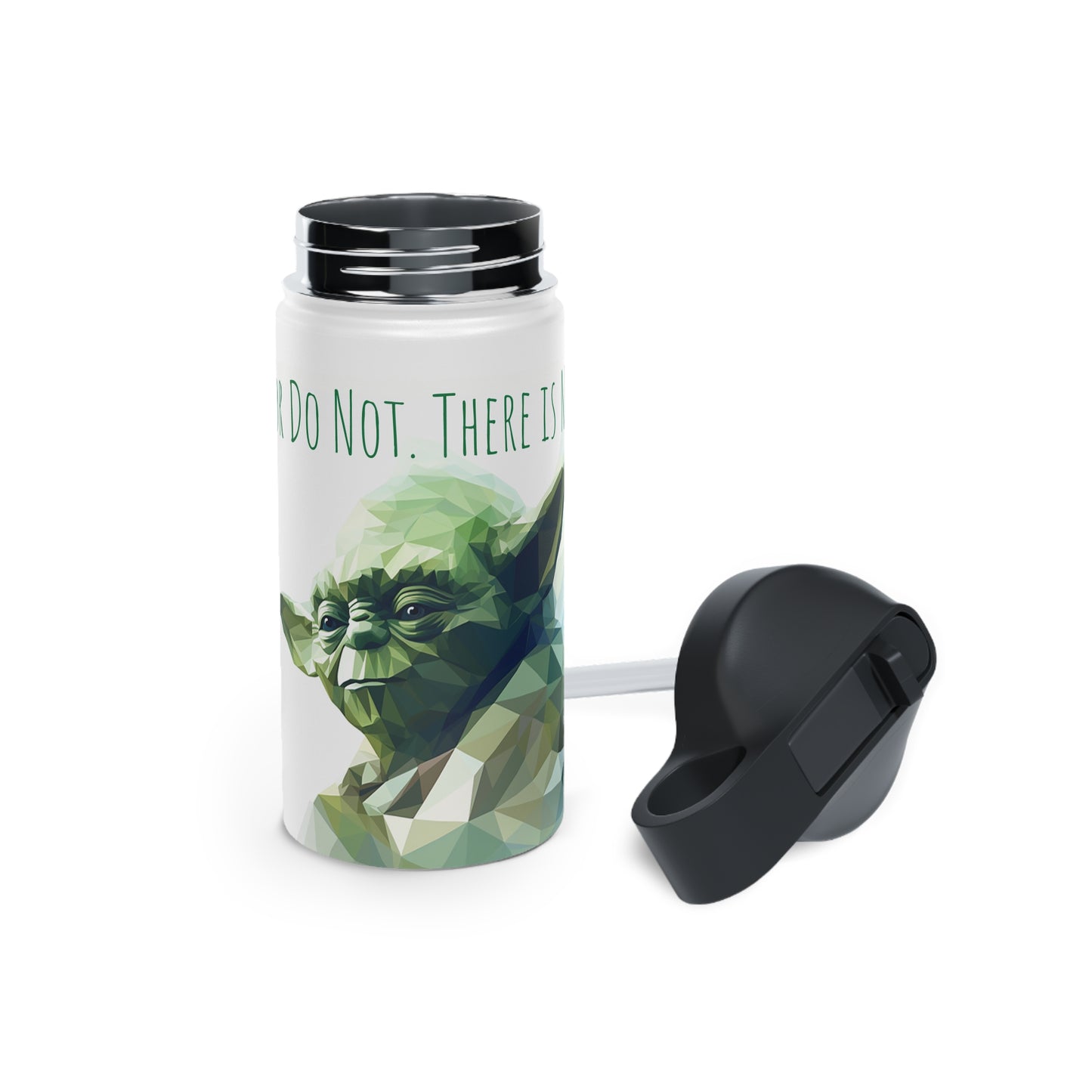 Geometric Master Yoda: Stainless Steel Wisdom Bottle"