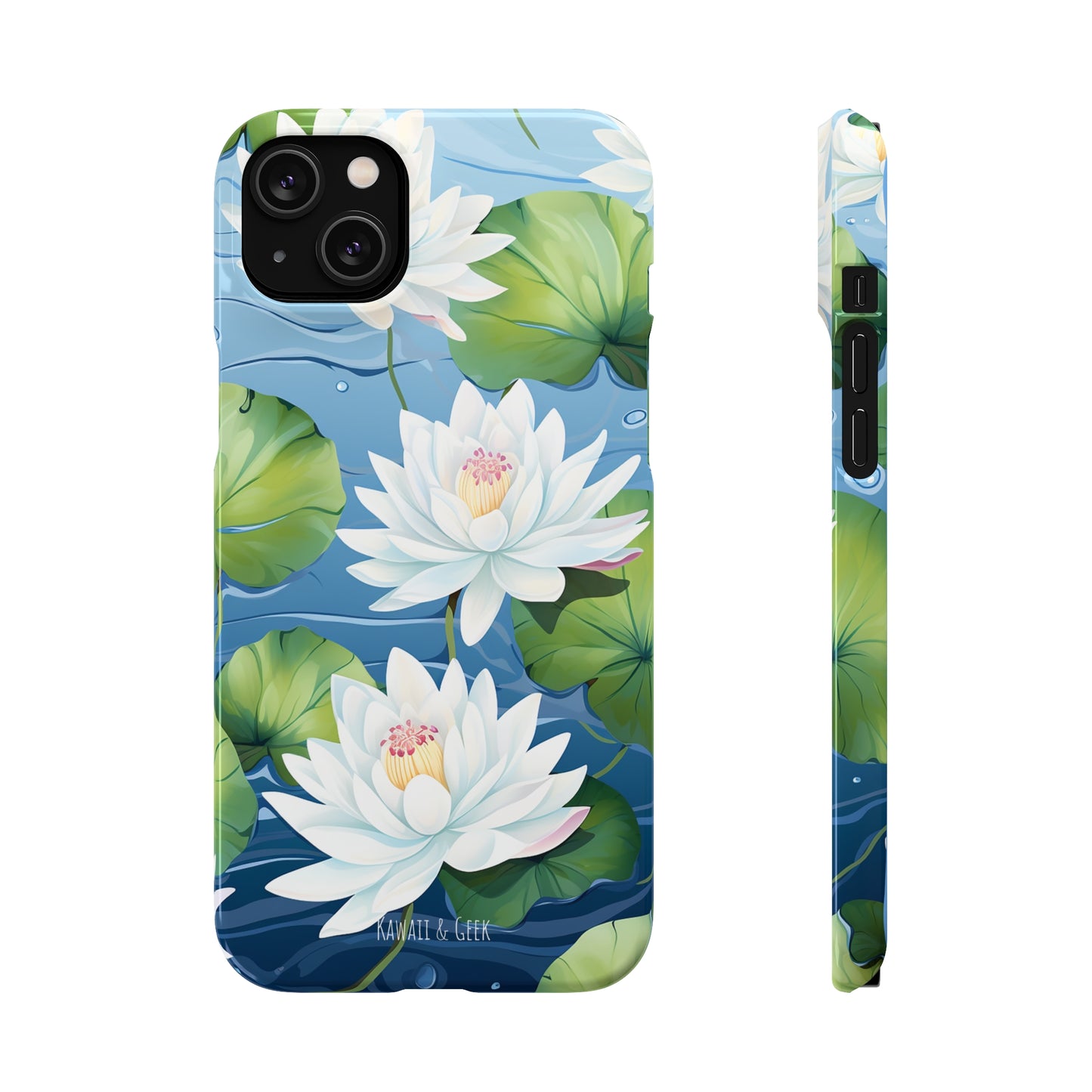 Elegant Water Lilies: Premium Phone Case