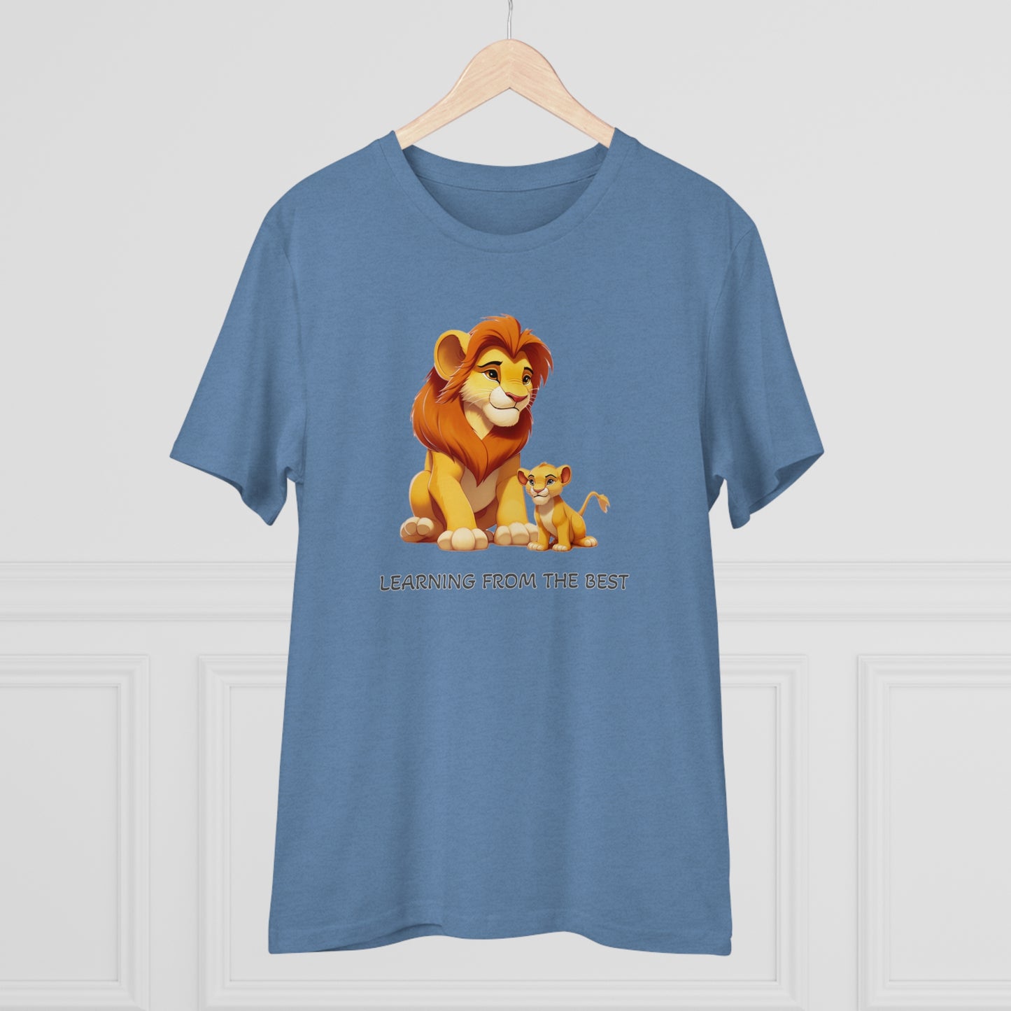 Learning from the Best - Father's Day T-Shirt - Celebrate the Bond with Mufasa and Simba in Eco-Friendly Style