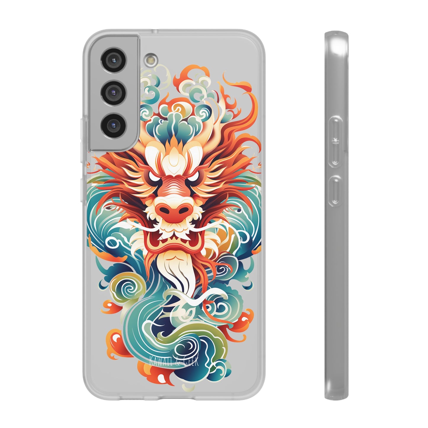 Chinese Ink Dragon Flexi Transparent Phone Case