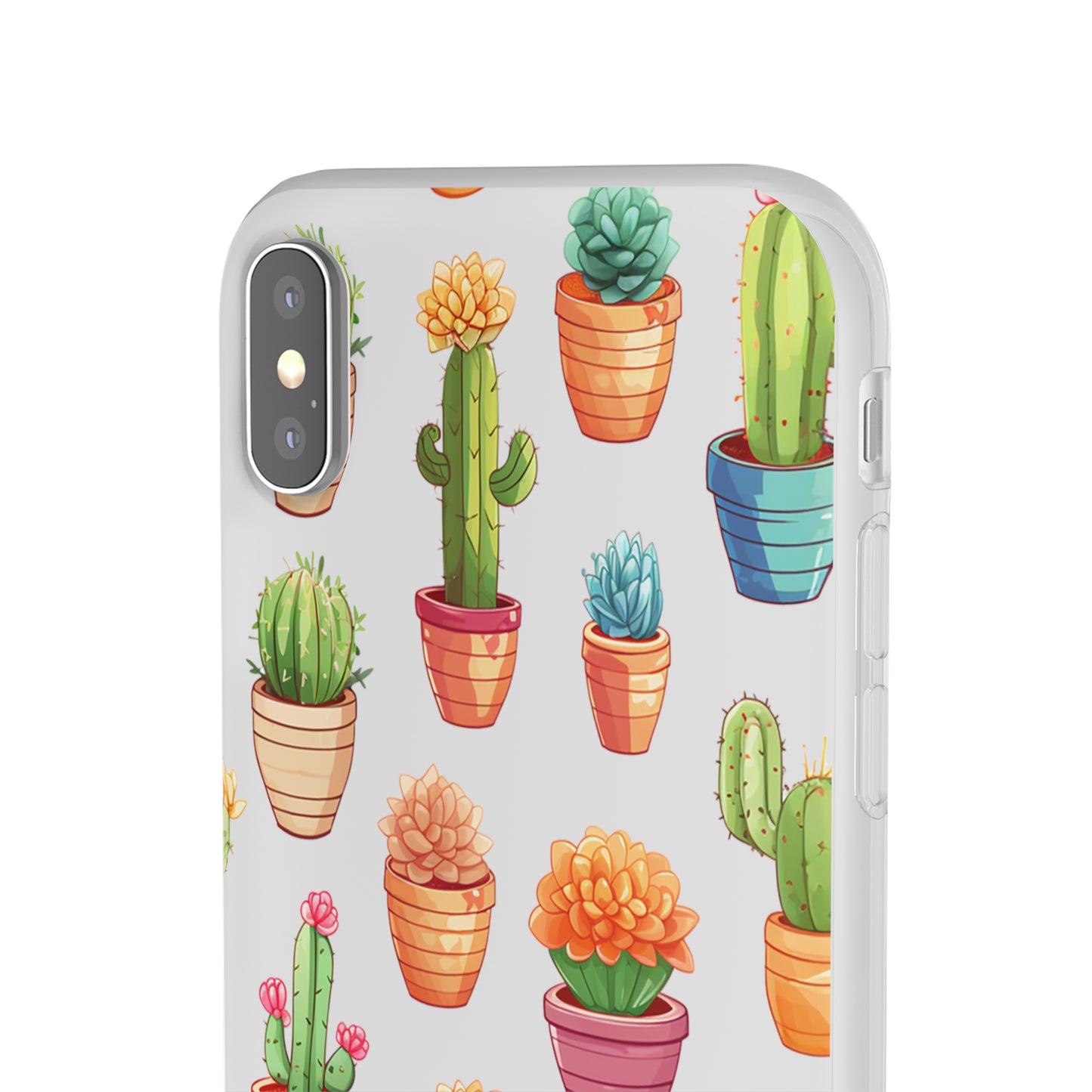 Charming Cactus Flexi and semi Transparent Phone Case