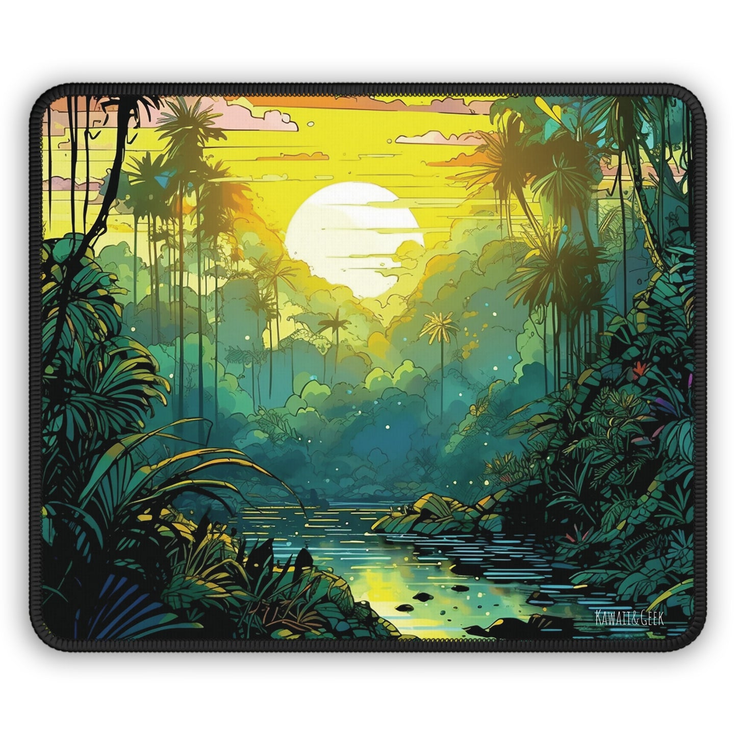 Rain Forest Sunset Mouse Pad : Immerse in Nature