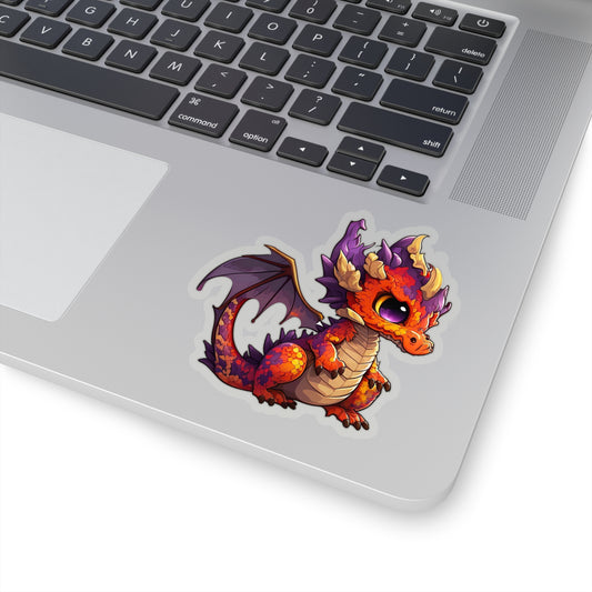 Kawaii Red Dragon Sticker - Add Some Cute and Unique Style to Your Tech