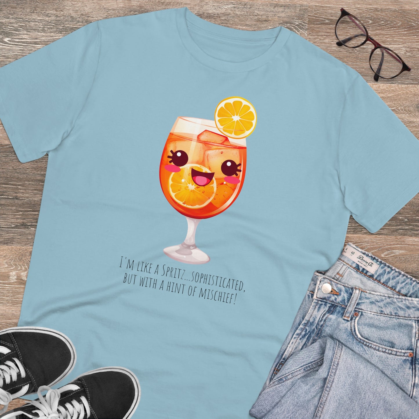 Cute and Mischievous Spritz Glass T-Shirt | Fun and Sophisticated Design