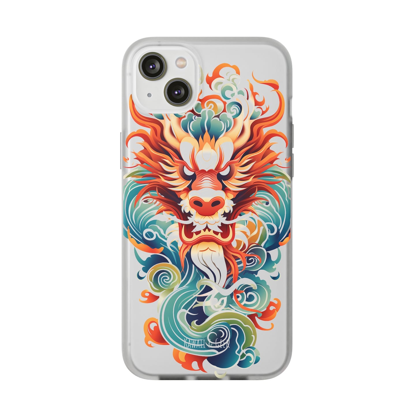 Chinese Ink Dragon Flexi Transparent Phone Case