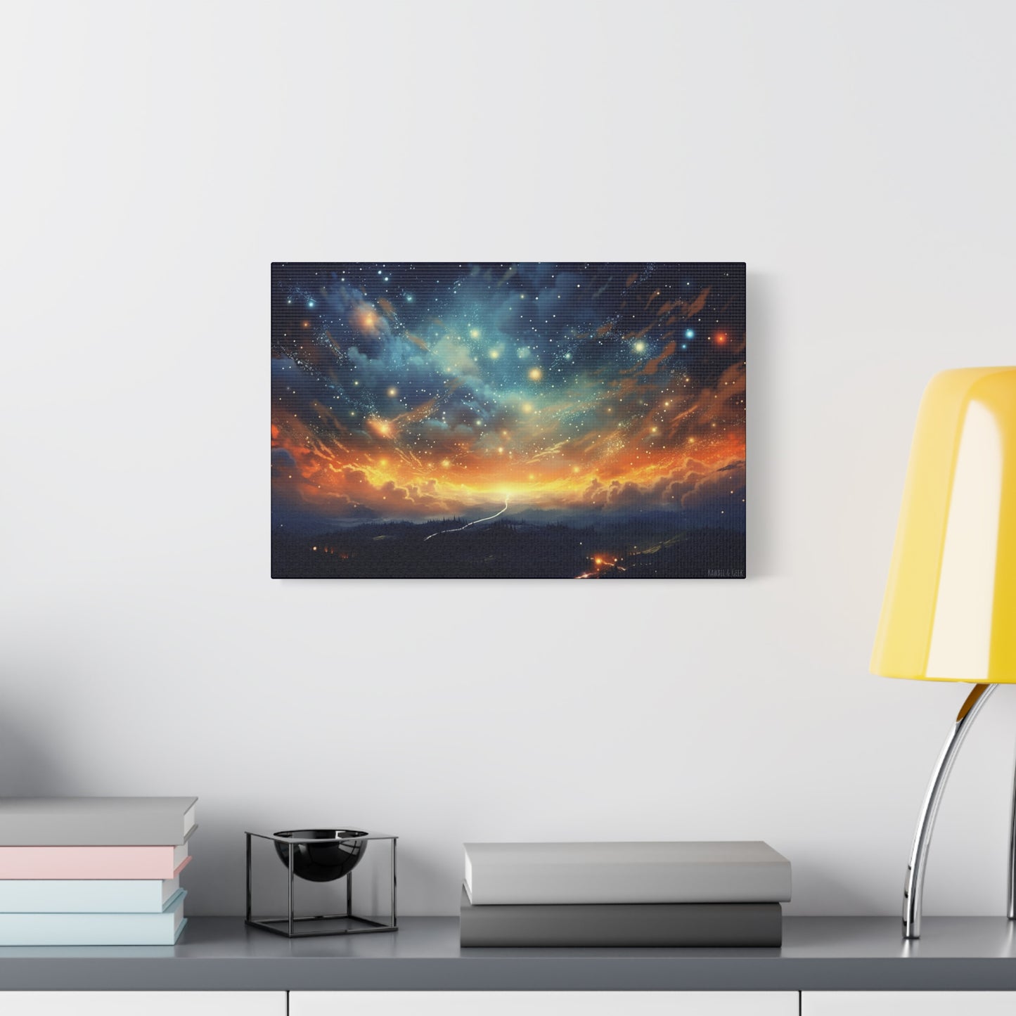 Night Sky Landscape Canvas - Immerse Yourself in a Breathtaking Starry Night