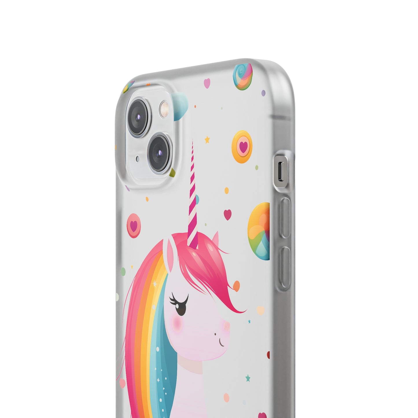 Kawaii Unicorn Flexi Transparent Phone Case