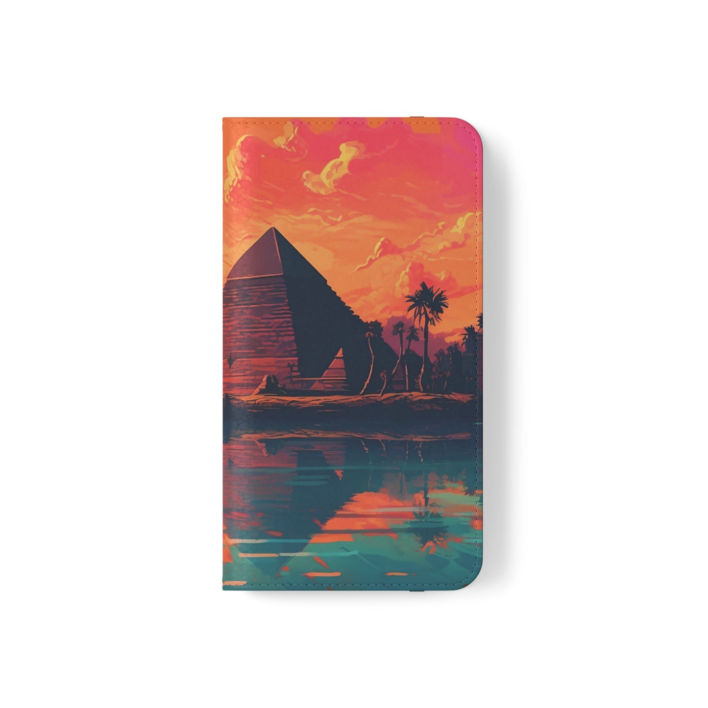 Egyptian Pyramid at Sunset Flip Phone Case - Carry the Mystique of Ancient Egypt with You