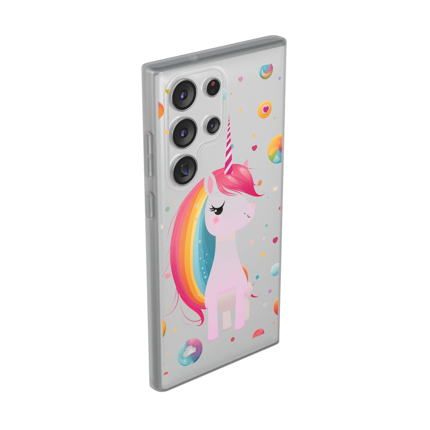 Kawaii Unicorn Flexi Transparent Phone Case