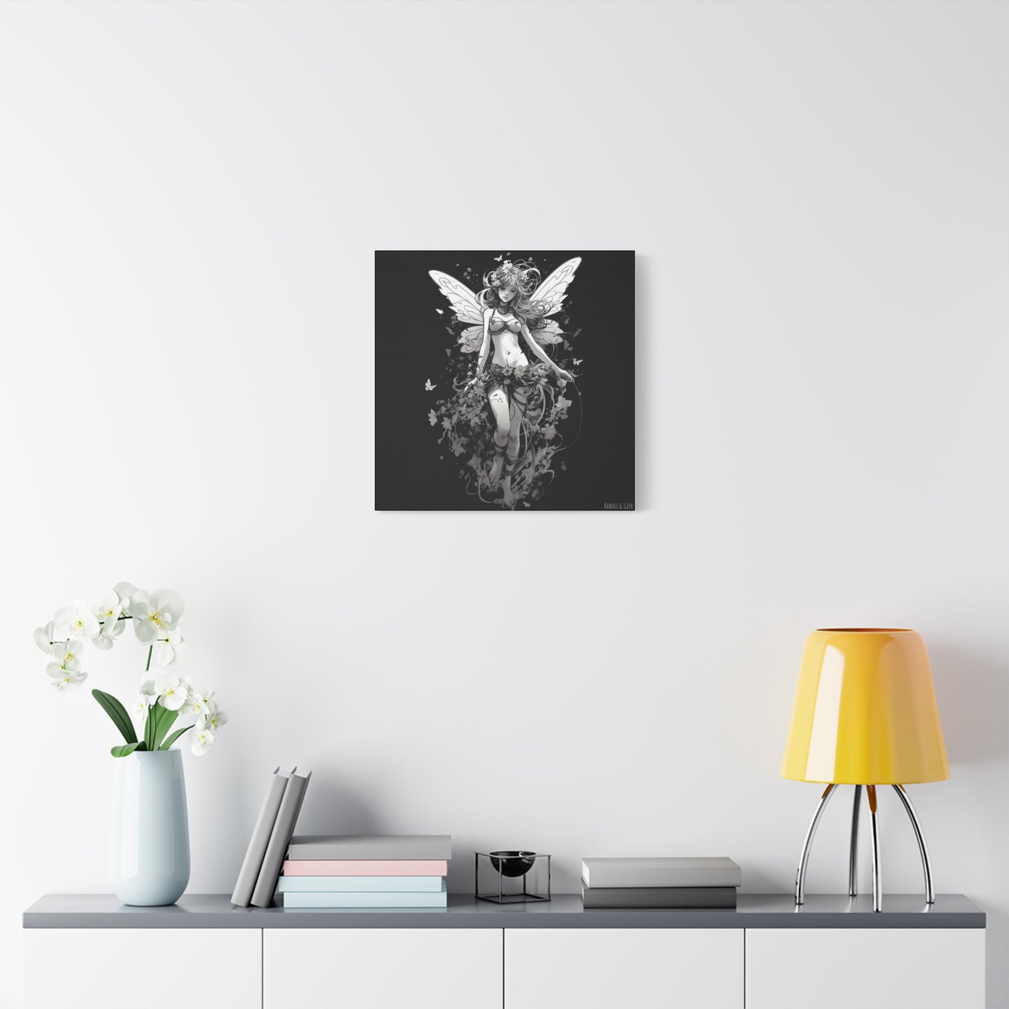 Beautiful Monochrome Fairy Canva - Embrace the Enchanting and Timeless Magic