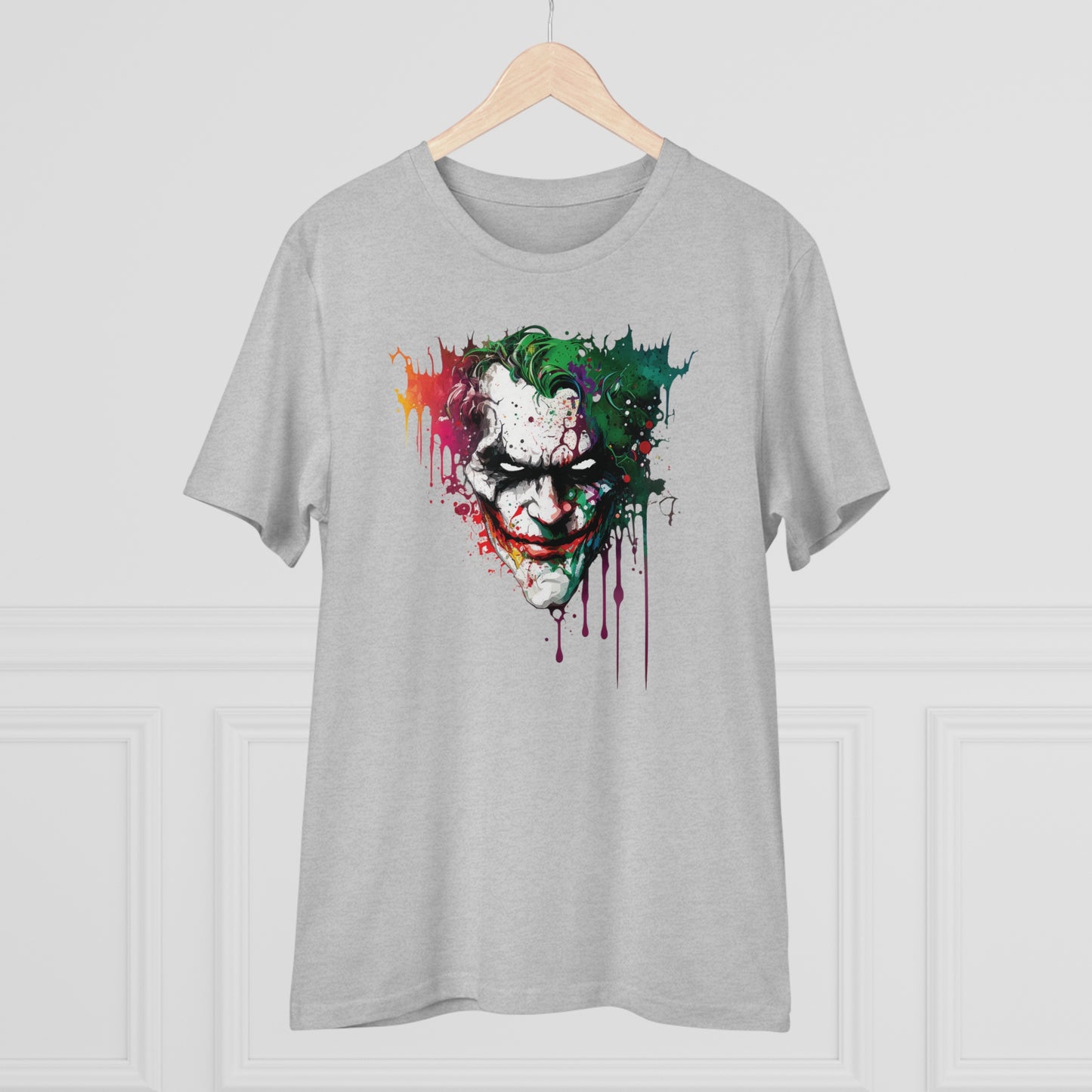 The Joker T-shirt in Watercolor Style, Unisex and Eco-Friendly - Make a Statement with Unique Artistic Design