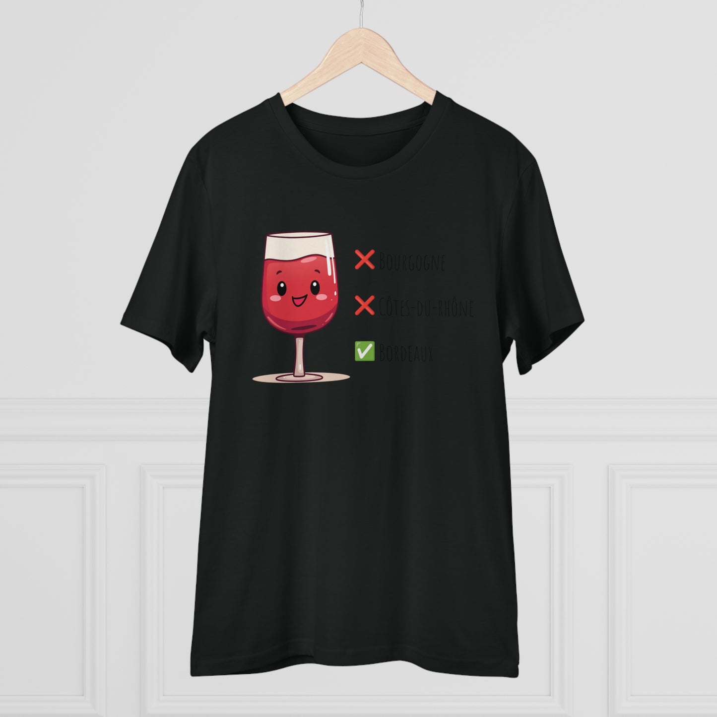 Eco-Friendly 'Bordeaux Wine Preferred' T-Shirt - Cute Red Wine Design, Unisex"