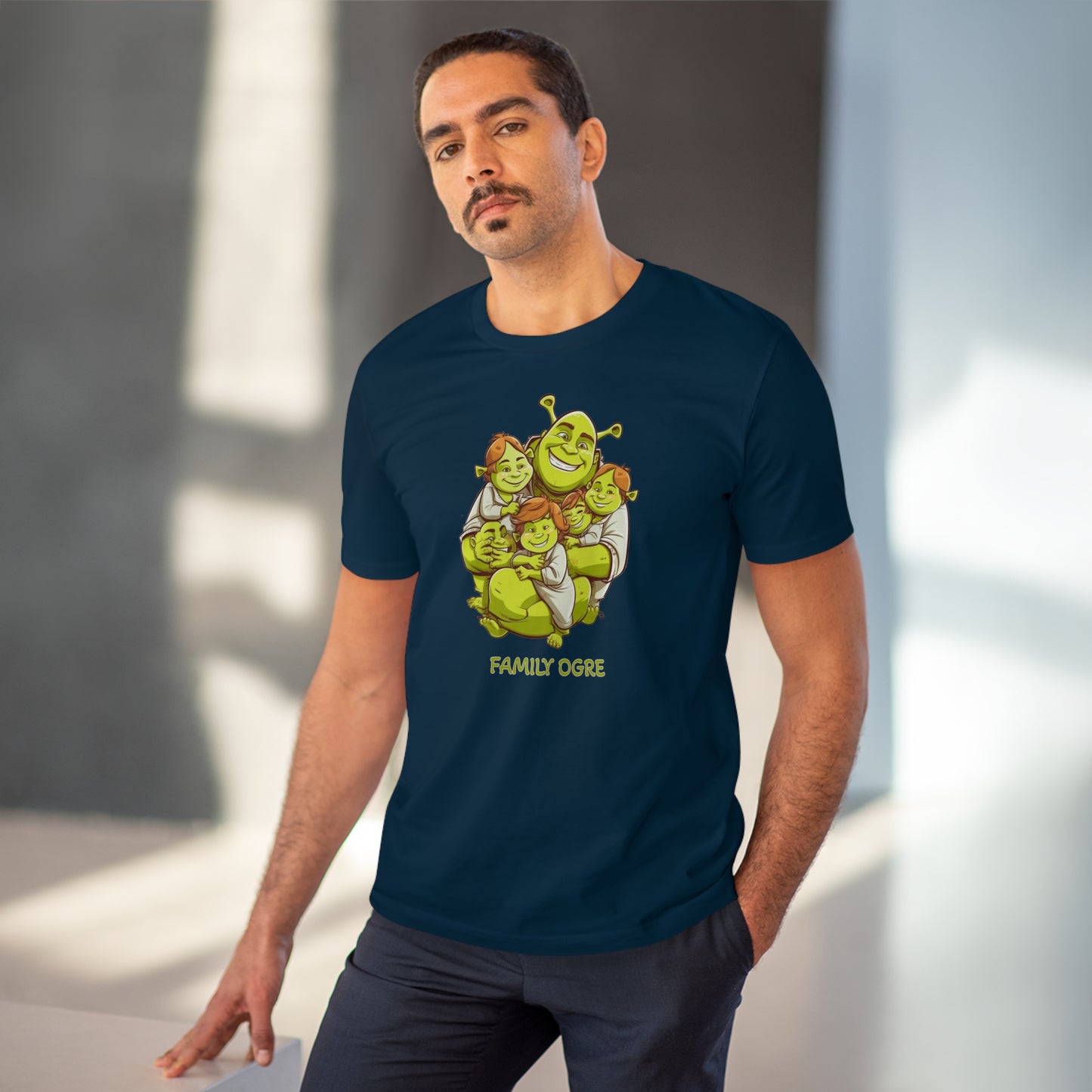 Family Ogre - Unisex Eco-Friendly T-Shirt - Celebrate Father's Day with Shrek and His Kids