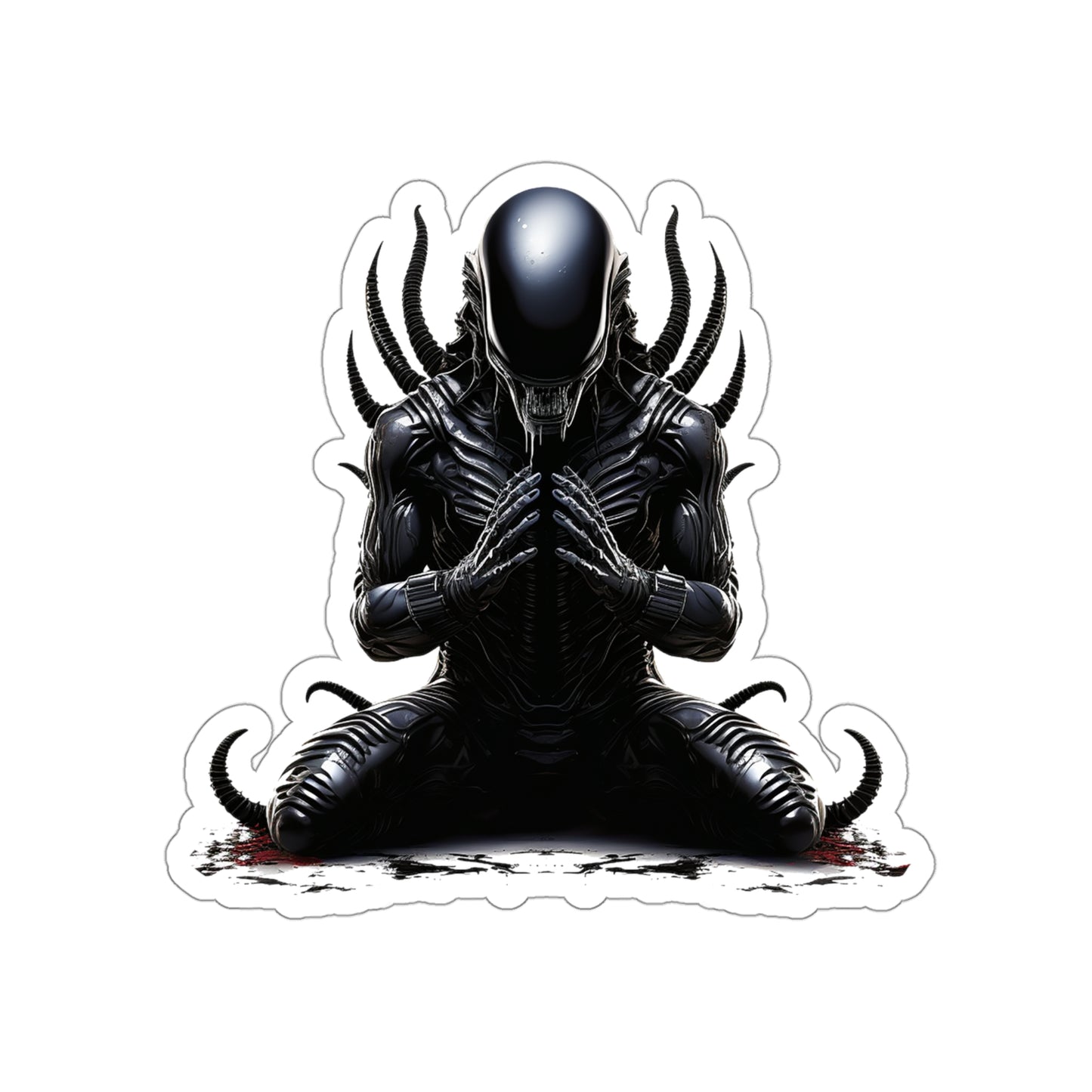 Zen Alien Xenomorph sticker - Premium Halloween Sticker