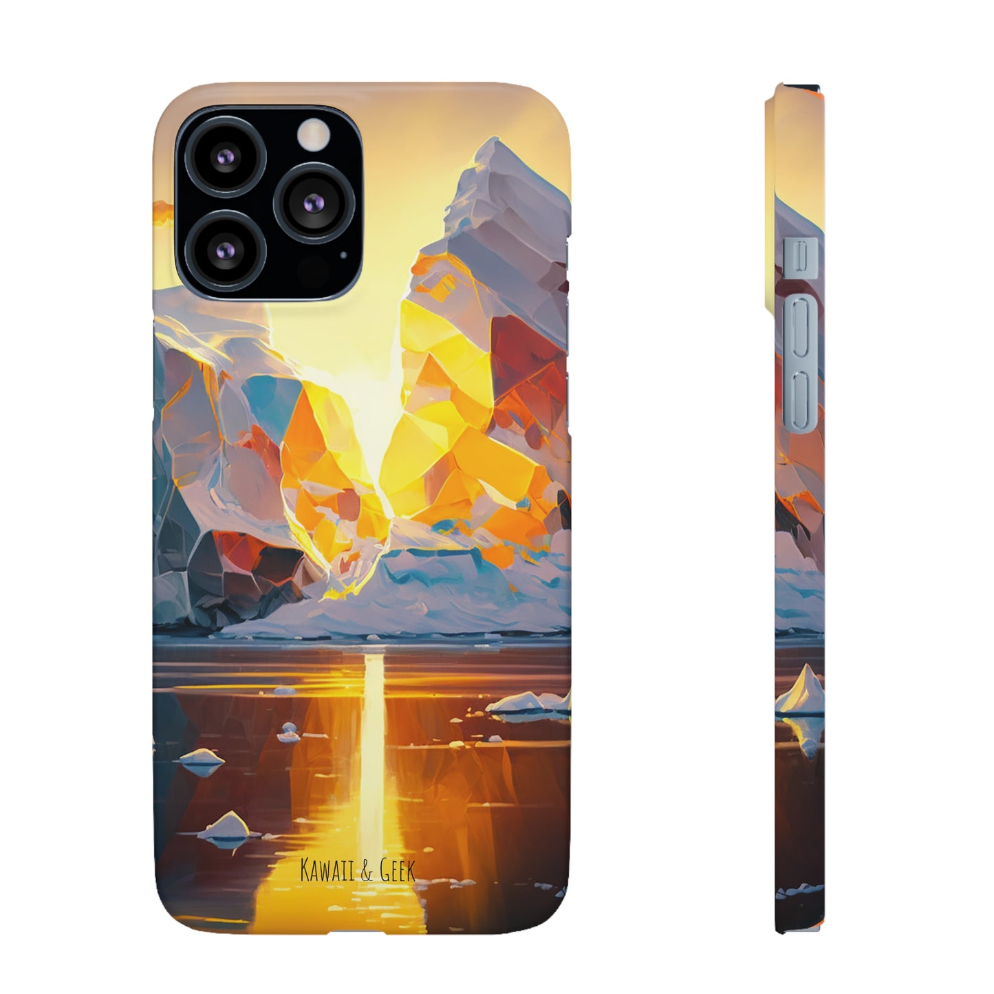 Arctic Landscape and Iceberg at Sunset Phone Case - Capture the Serenity of Nature on Your Device