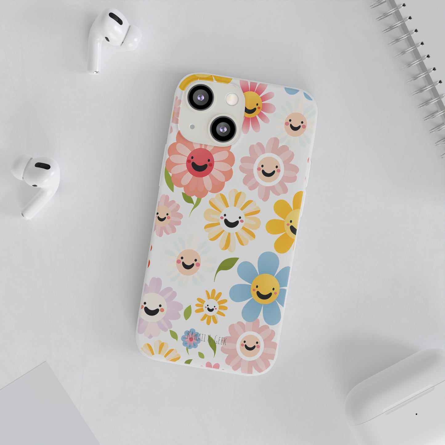 Kawaii Flowers Flexi Transparent Phone Case