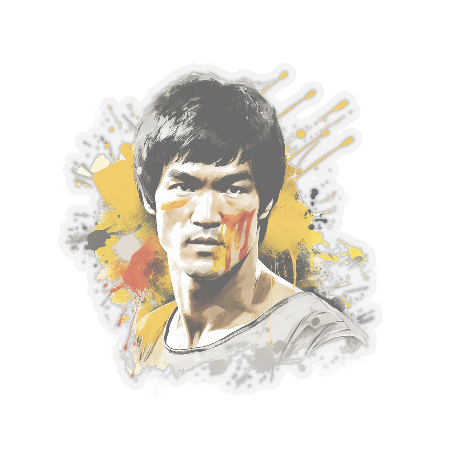 Watercolor Bruce Lee: Martial Arts Legend Sticker