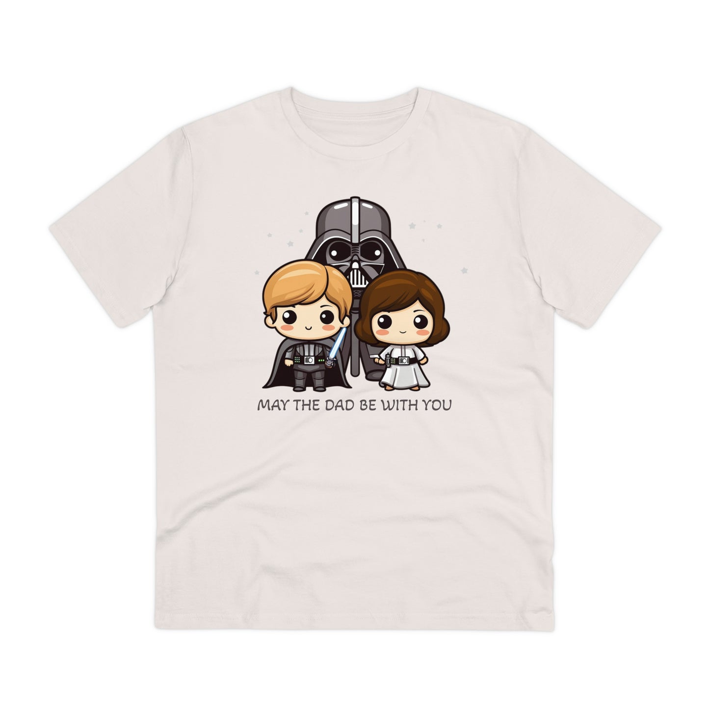 May the Dad Be with You - Unisex Eco-Friendly T-Shirt - Celebrate Father's Day with a Cute Darth Vader Design