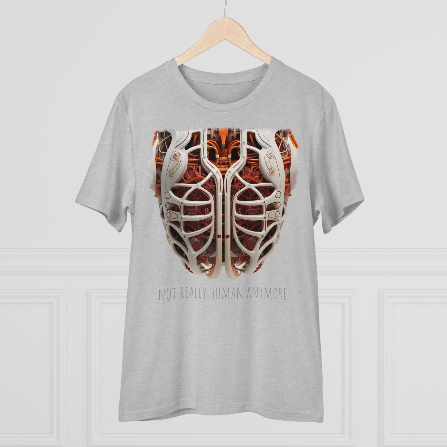 Eco-T-shirt: Cybernetic Chest "Not Really Human"