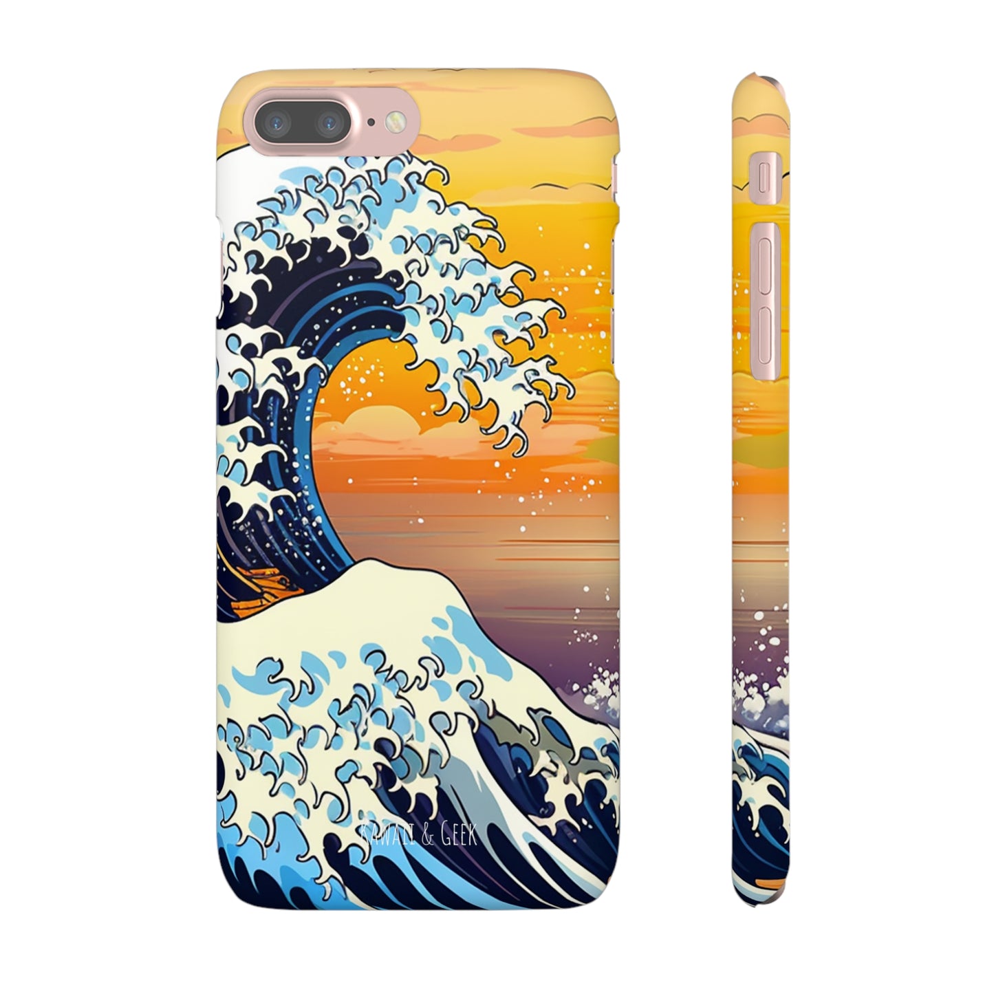 Sunset Big Wave Phone Case - Embrace the Majestic Hokusai Style in Your Hands