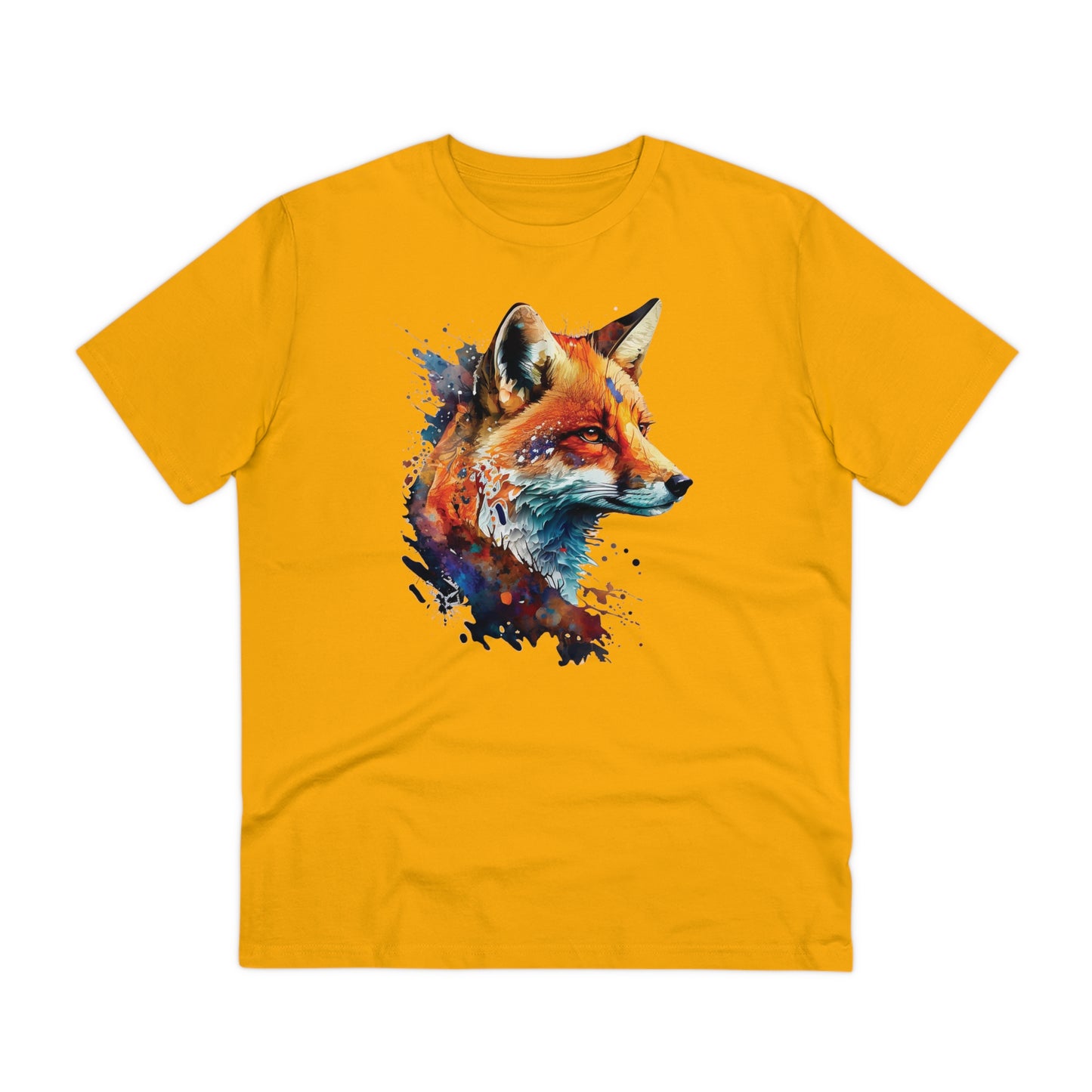 Fox T-shirt - Unisex and Eco-Friendly T-Shirt - Fox in Watercolor Style: Embrace Nature with Style