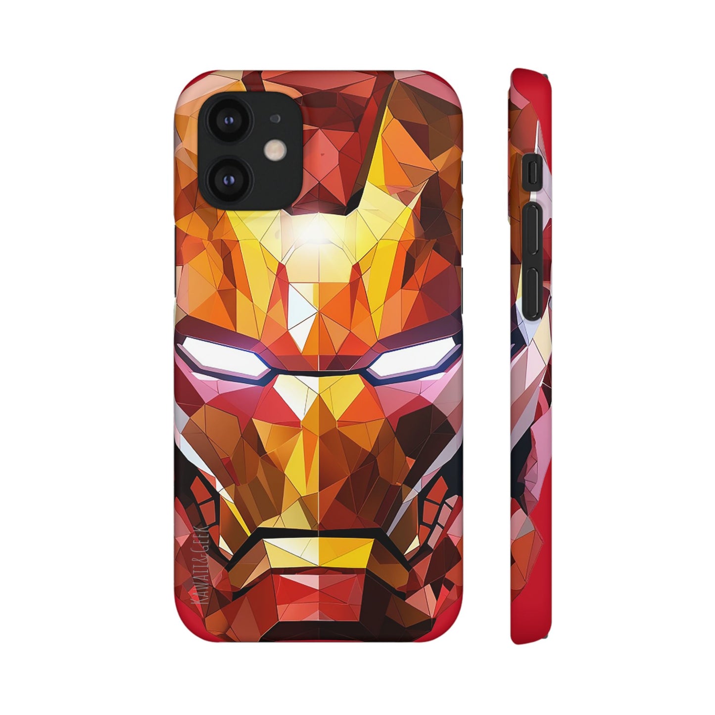 Phone Case - Iron Man helmet polygonal style