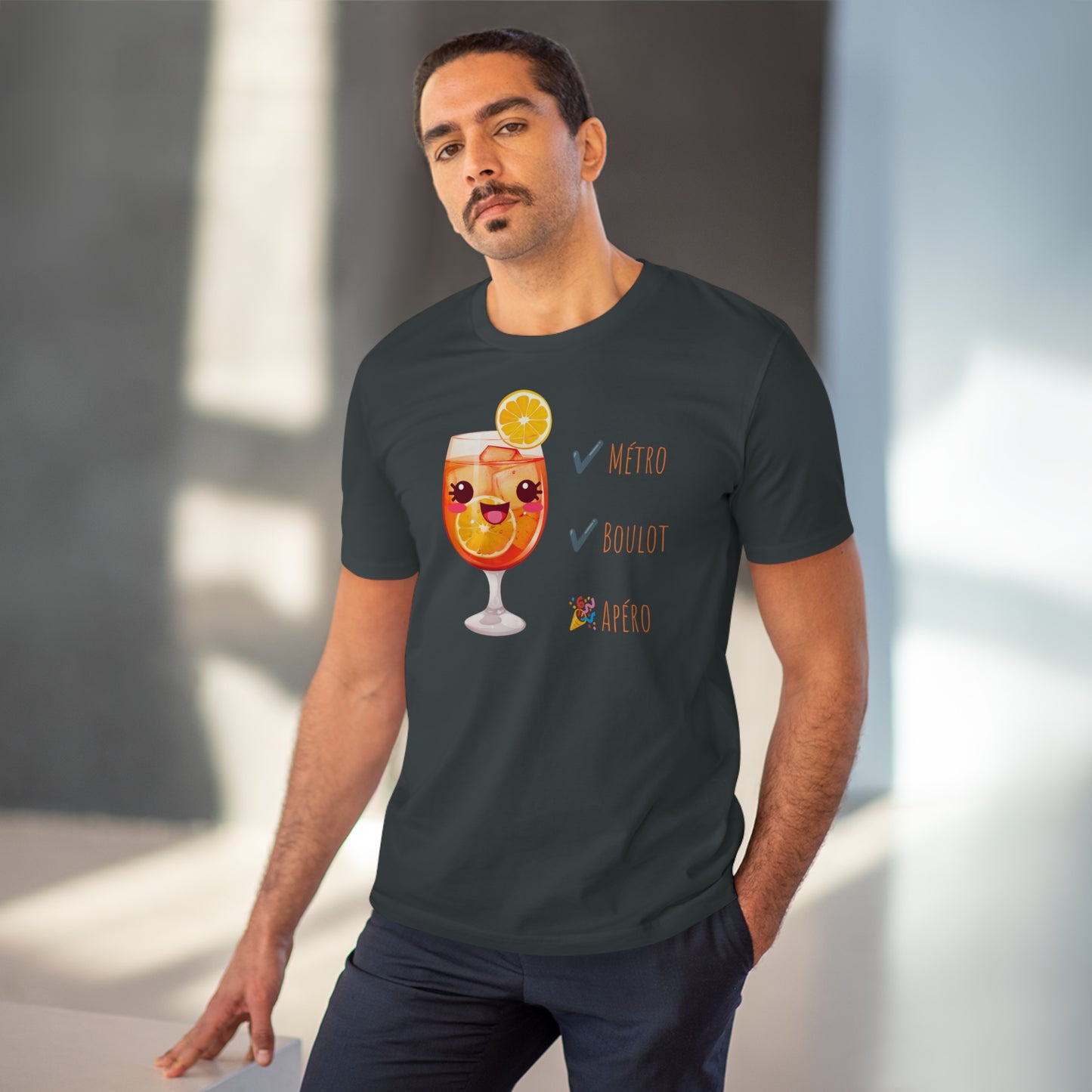 Cute Cocktail Glass T-shirt - Métro, Boulot, Apéro