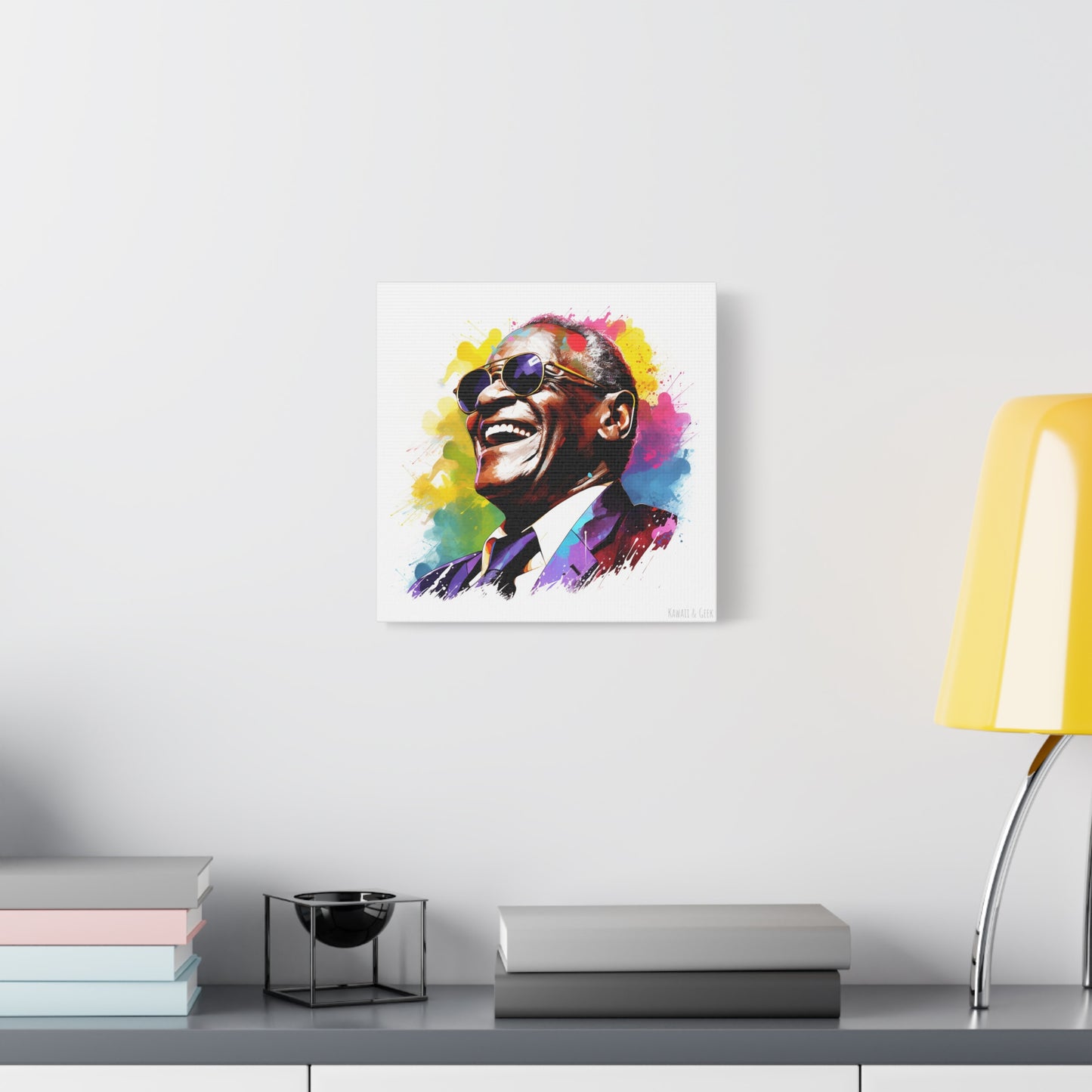 Ray Charles Watercolor Tribute : Timeless Cotton Canva