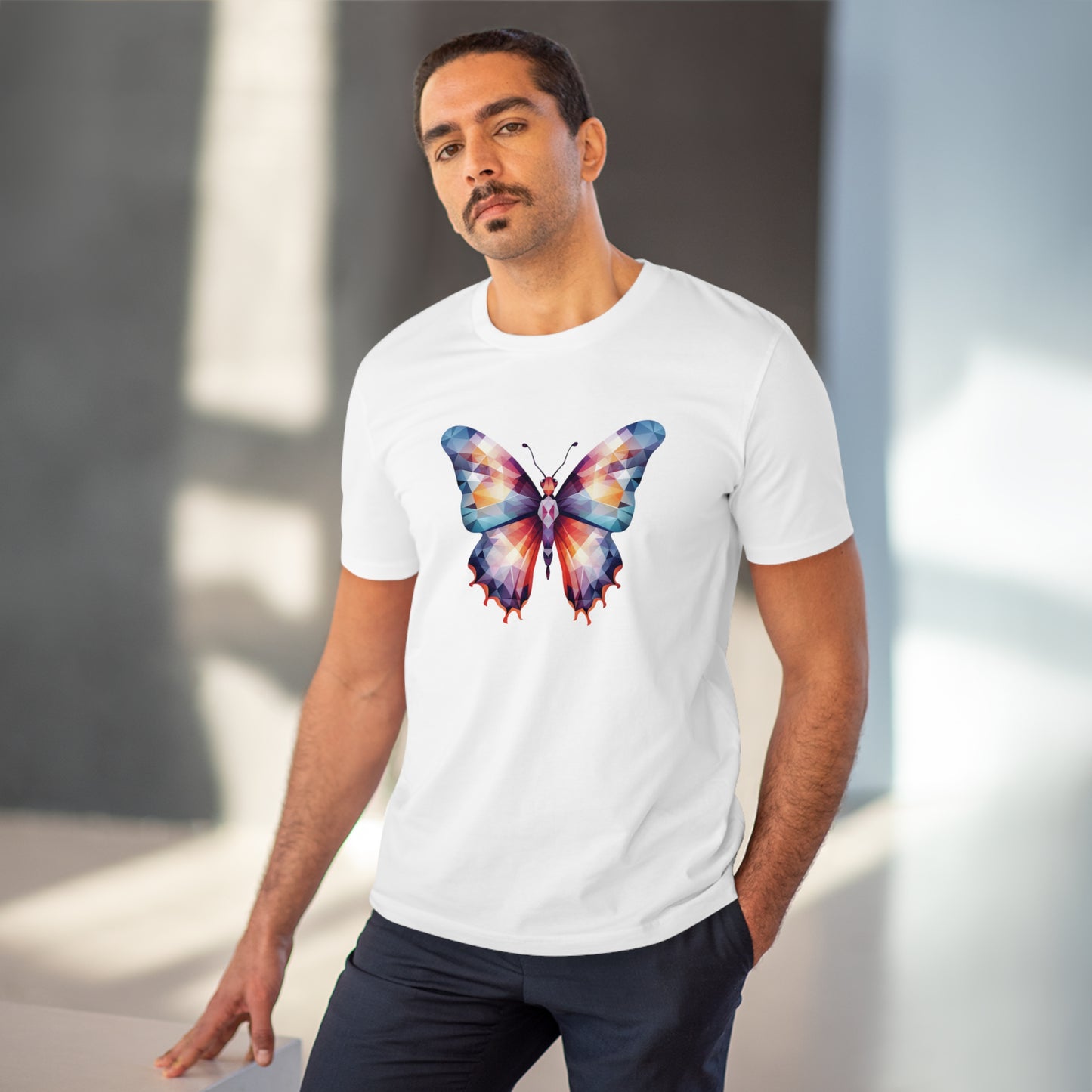 Butterfly Polygonal T-Shirt - Embrace Vibrant Transformation