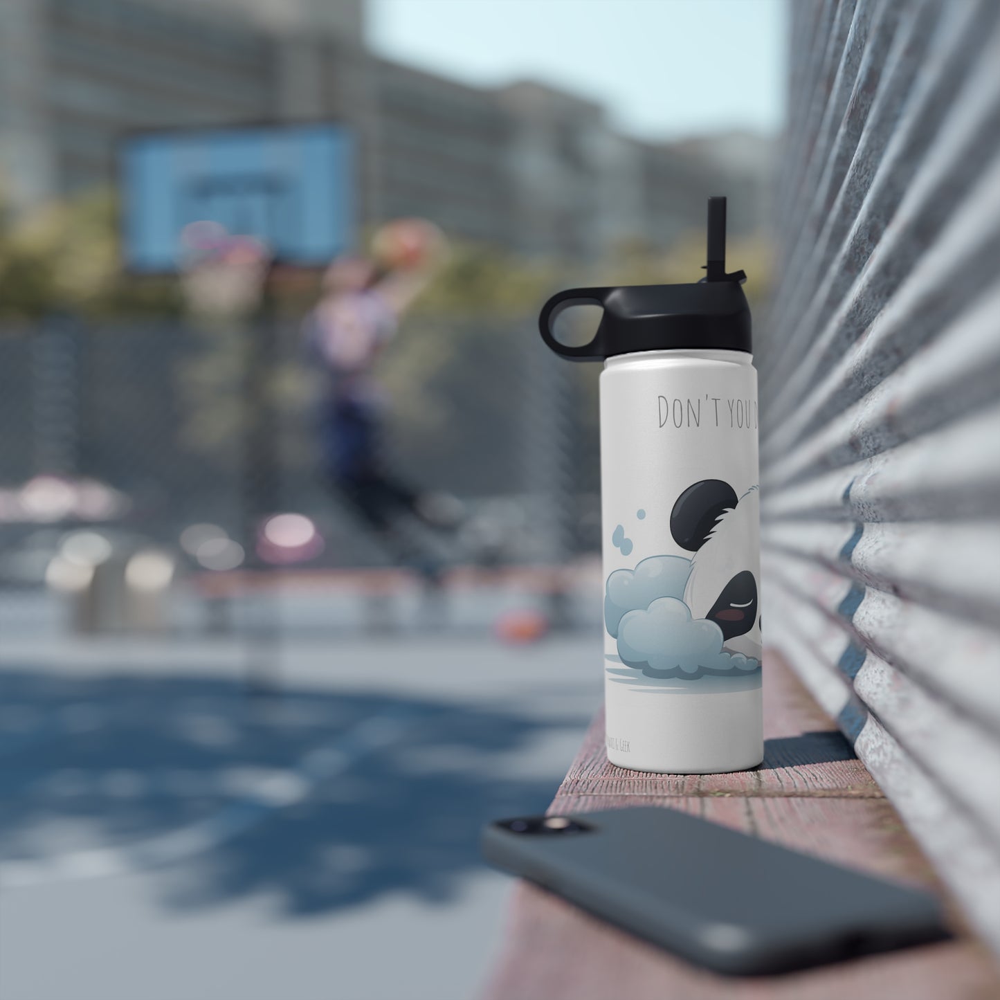 Kawaii Panda's Nap: Stainless Steel Water Bottle