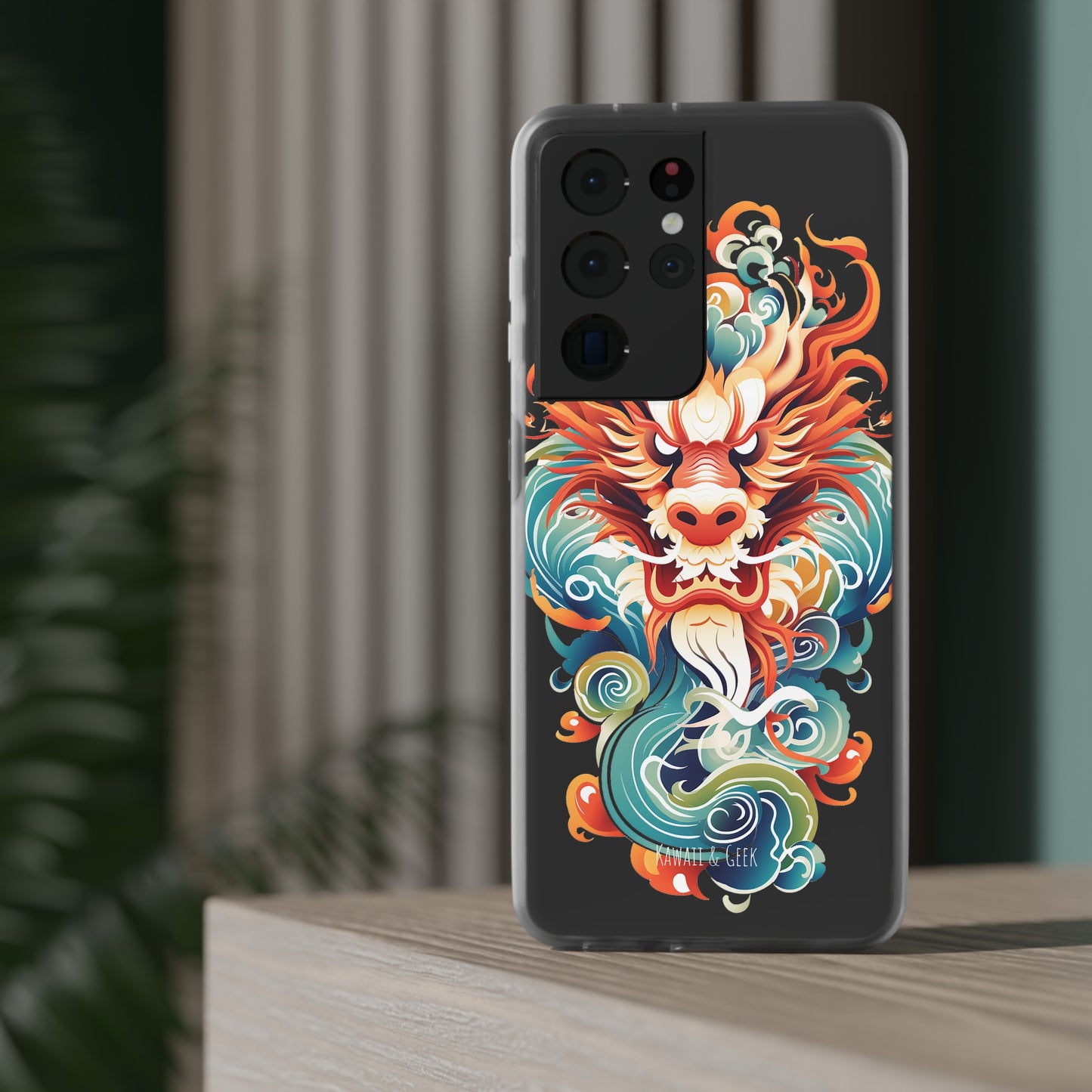 Chinese Ink Dragon Flexi Transparent Phone Case