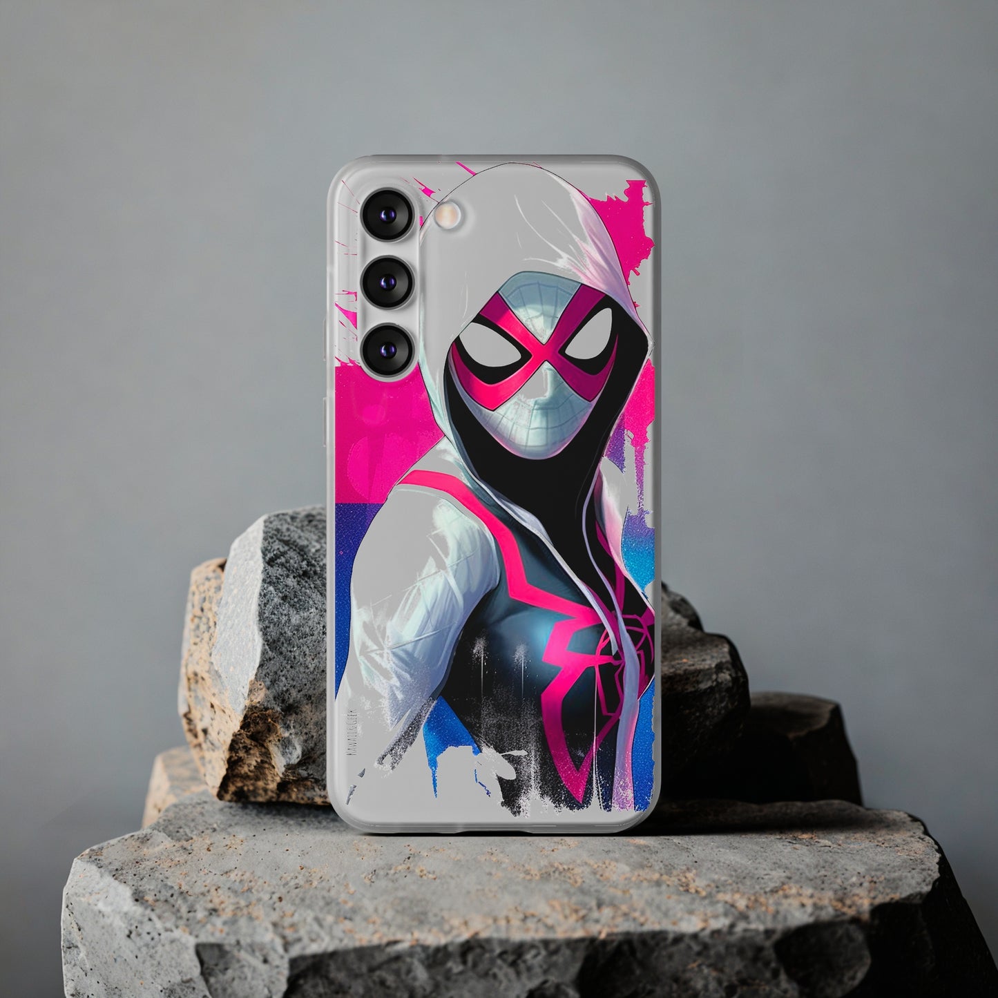 Spider Gwen in Flexi Phone Case - Add Some Colorful and Heroic Style to Your Phone