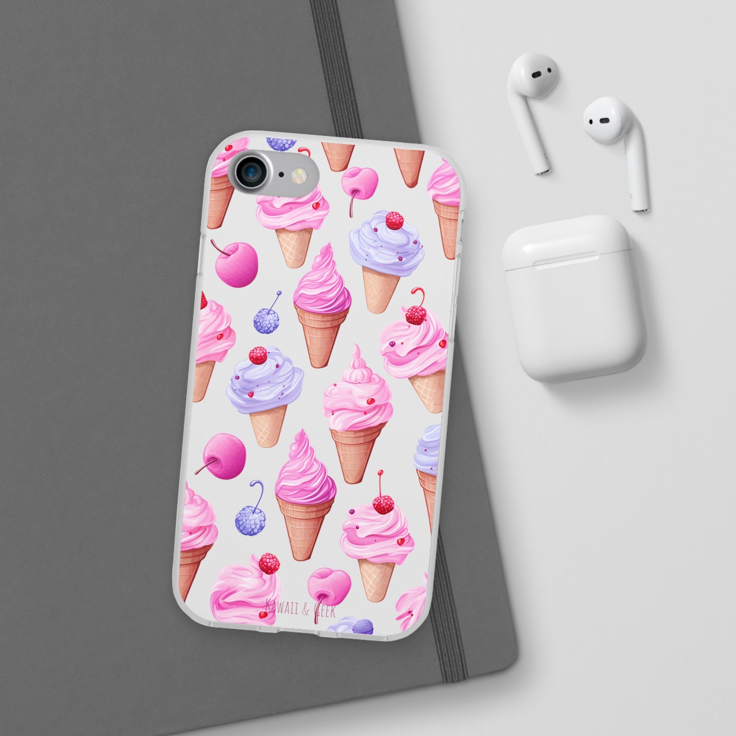 Vibrant Ice Cream Delight Flexi-Case for Phones