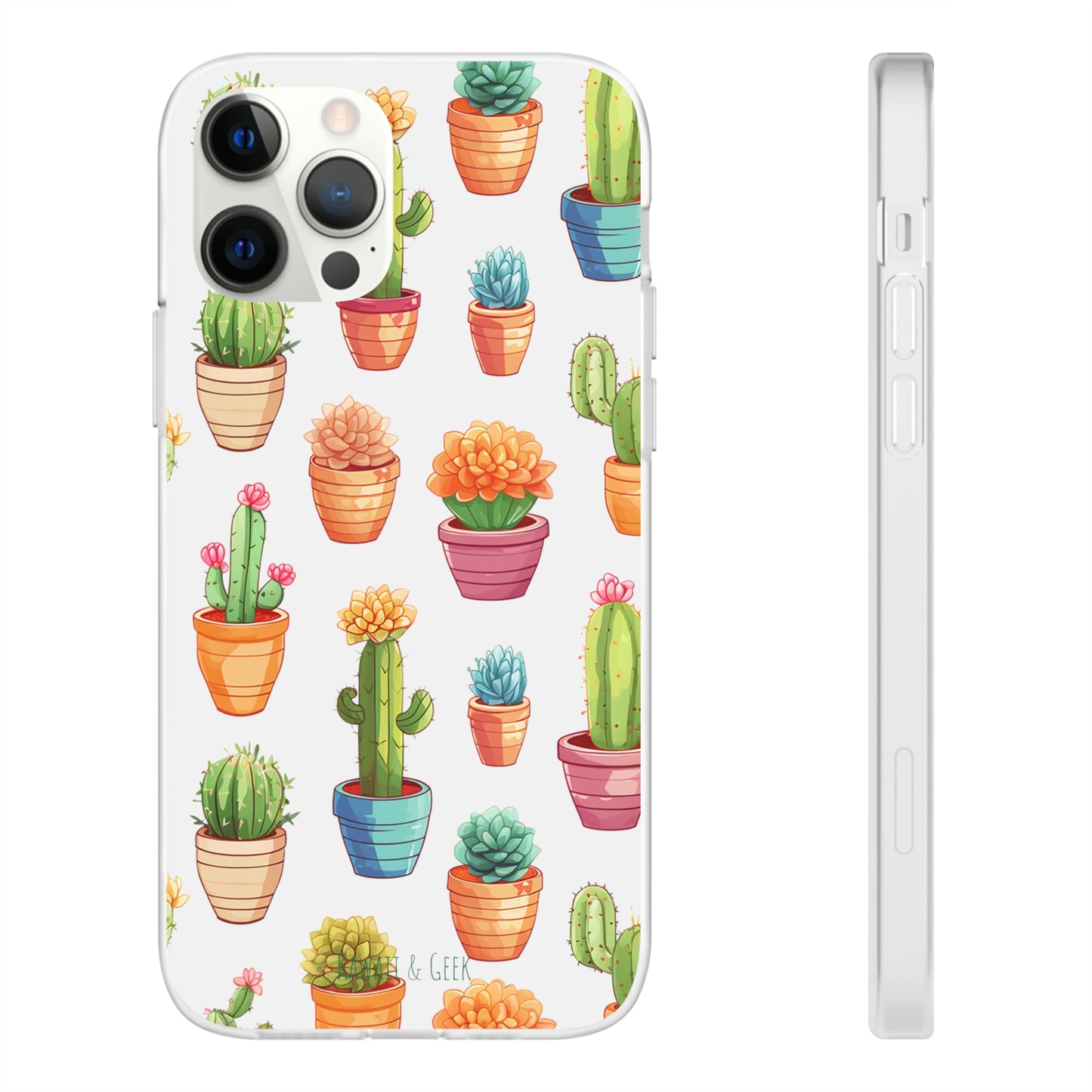 Charming Cactus Flexi and semi Transparent Phone Case