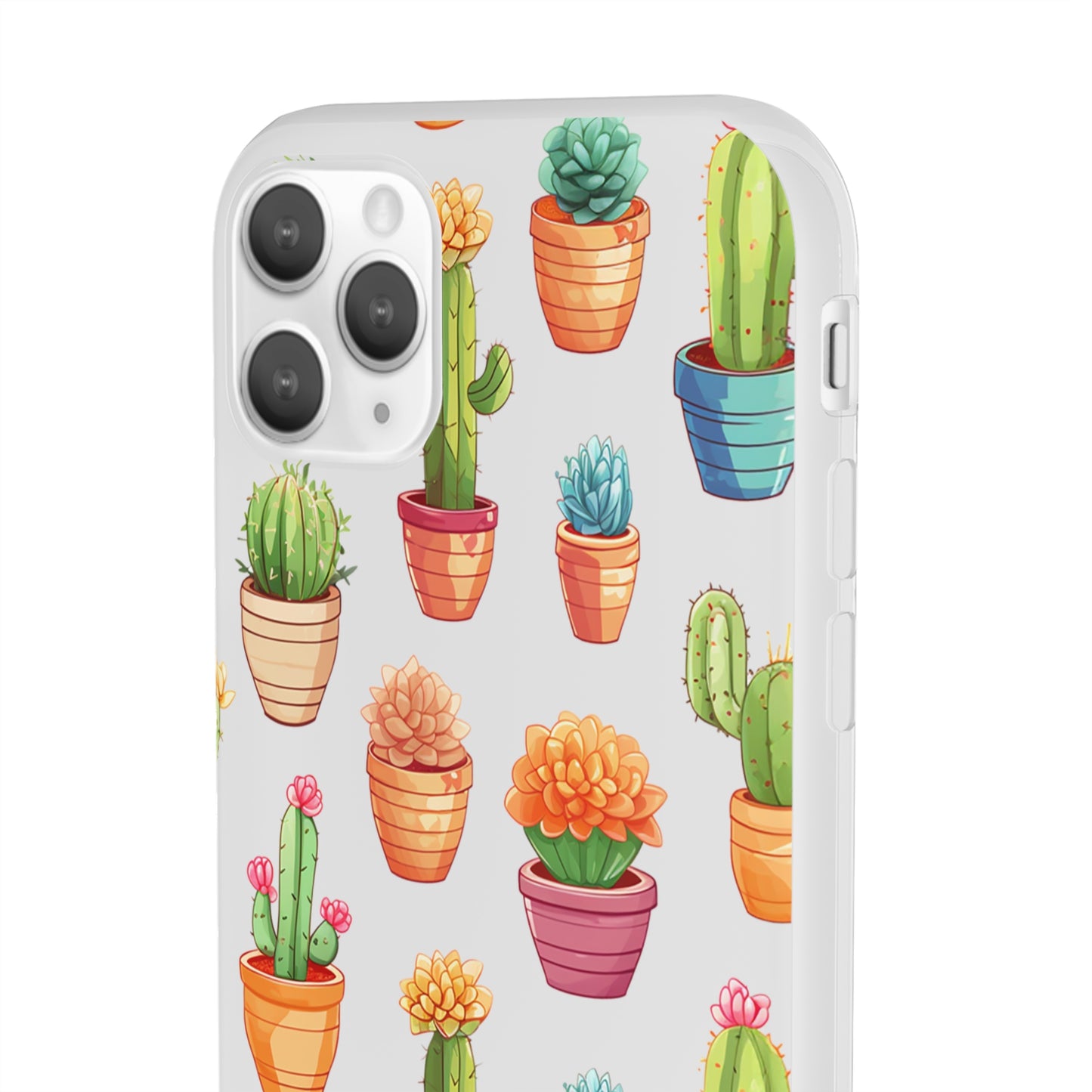 Charming Cactus Flexi and semi Transparent Phone Case