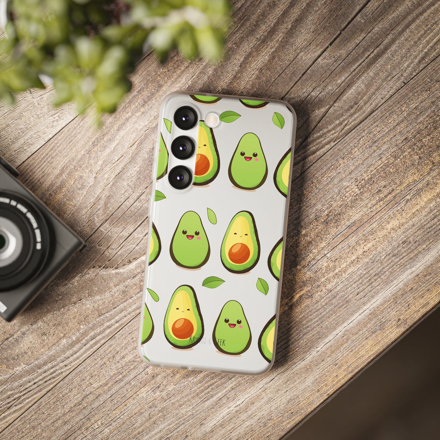 Cute Avocado Transparent Flexi Case: Perfect Blend of Style & Function