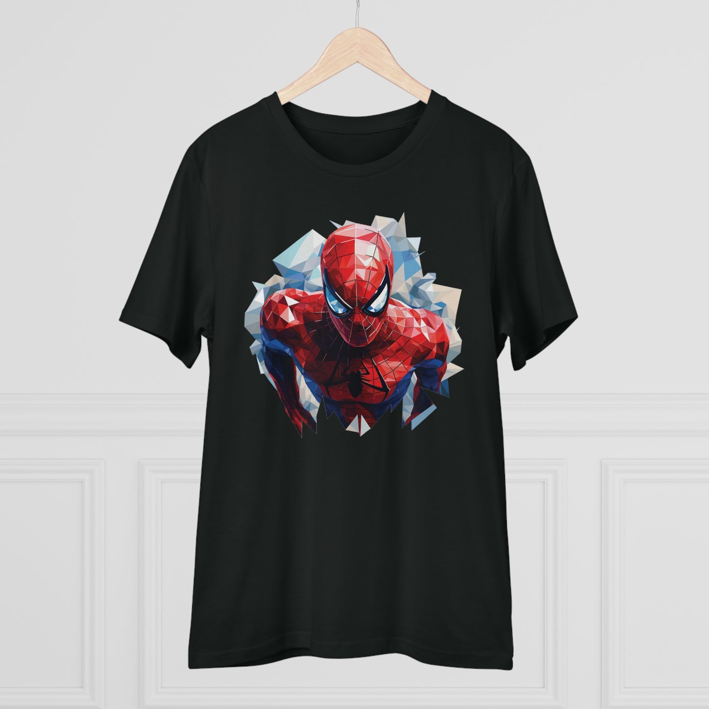 Spider-Man Polygonal Geometric T-Shirt - Swing into Stylish Adventure