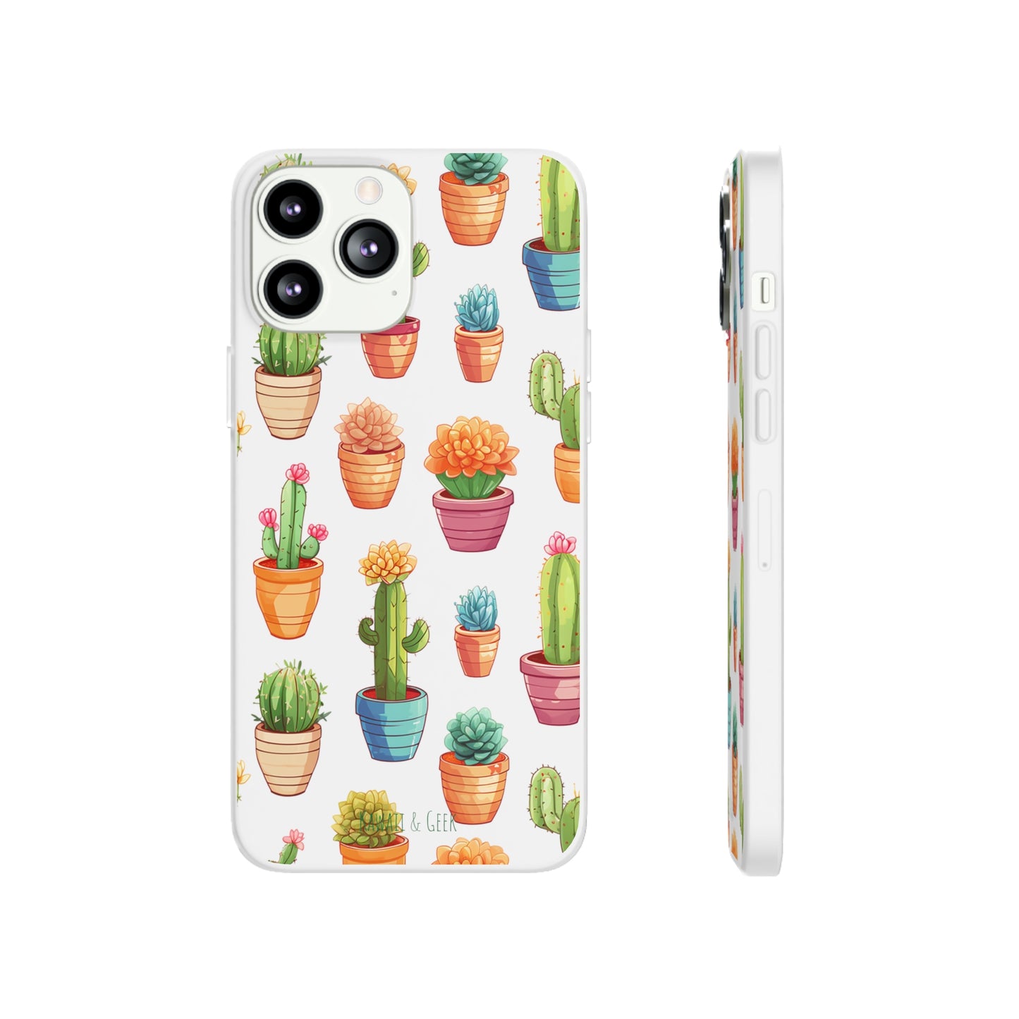 Charming Cactus Flexi and semi Transparent Phone Case