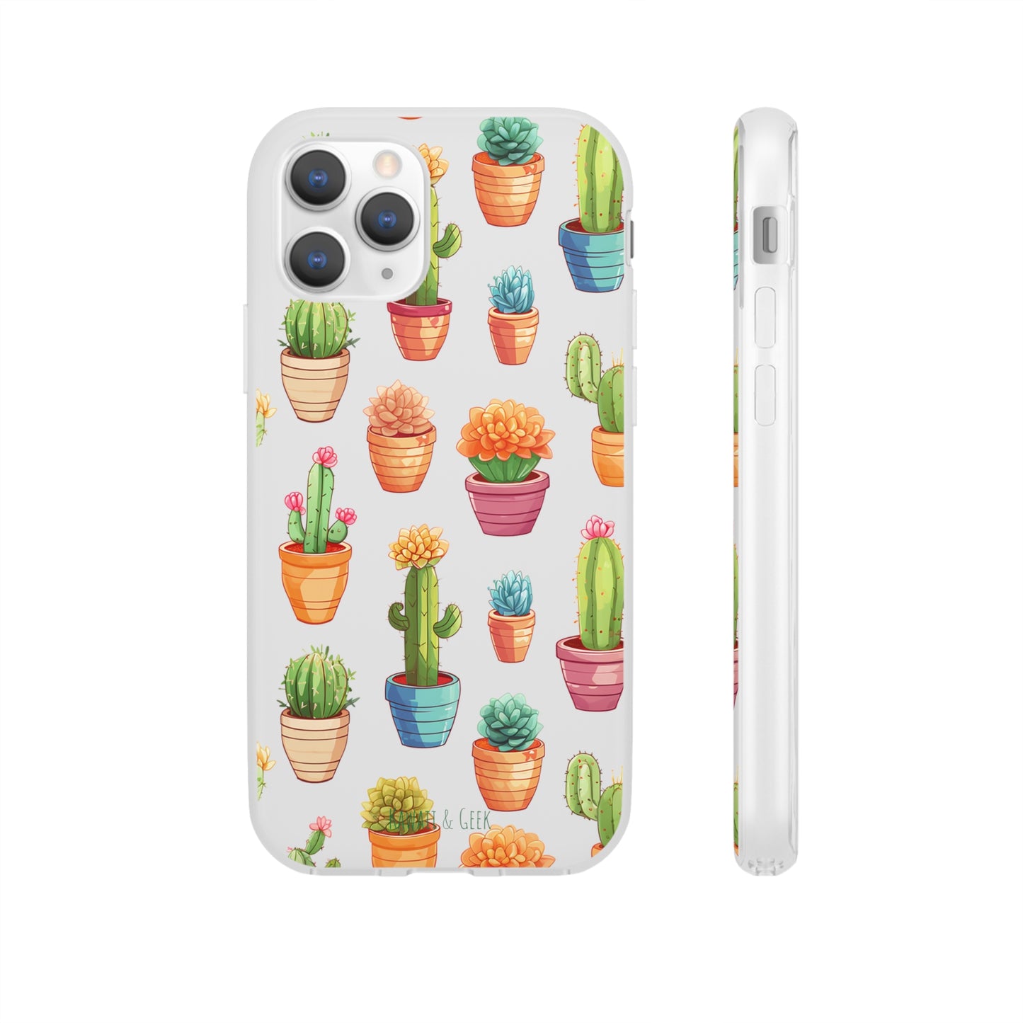 Charming Cactus Flexi and semi Transparent Phone Case