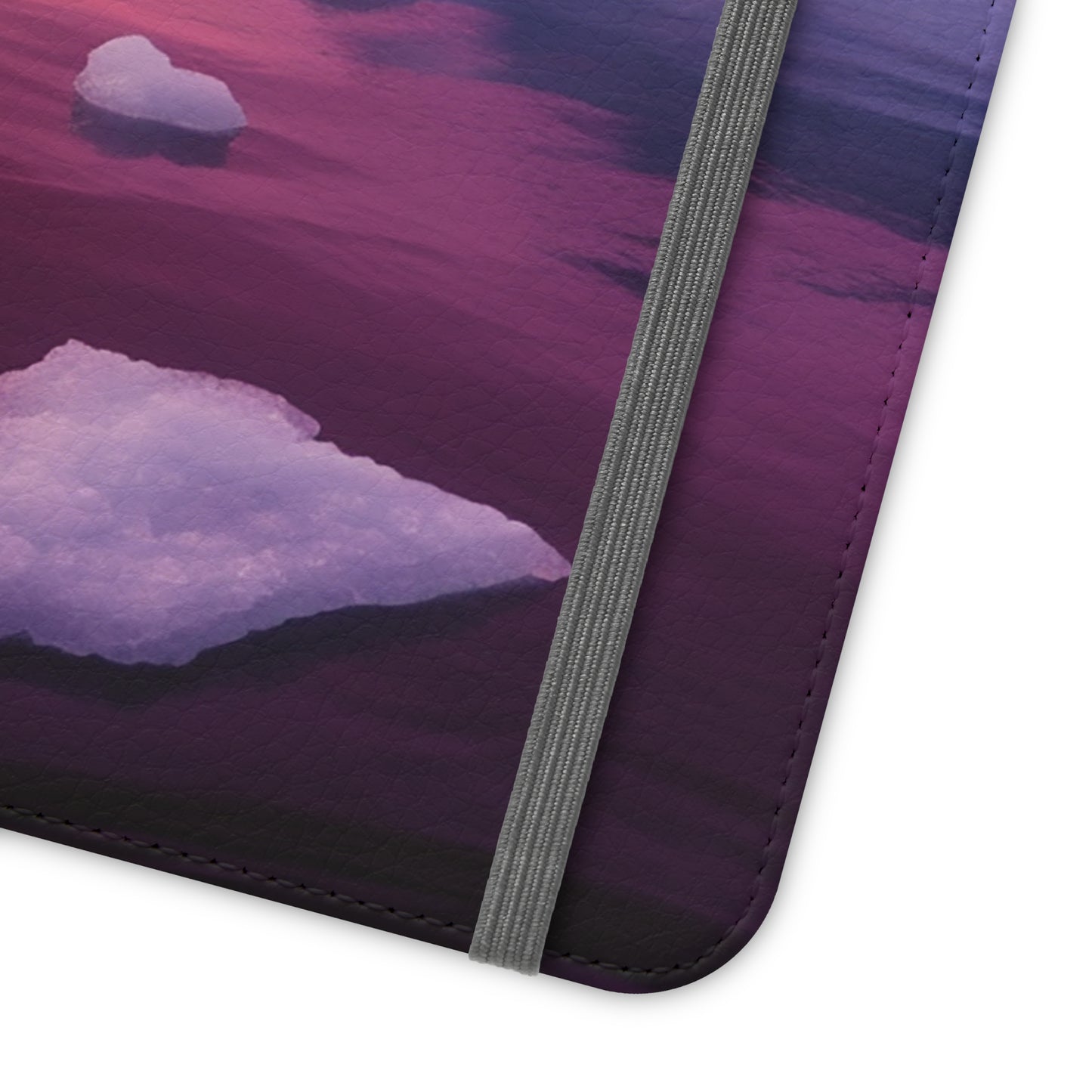 Pinky Arctic Landscape at Sunset Flip Phone Case - Capture the Serenity of Nature on Your Device