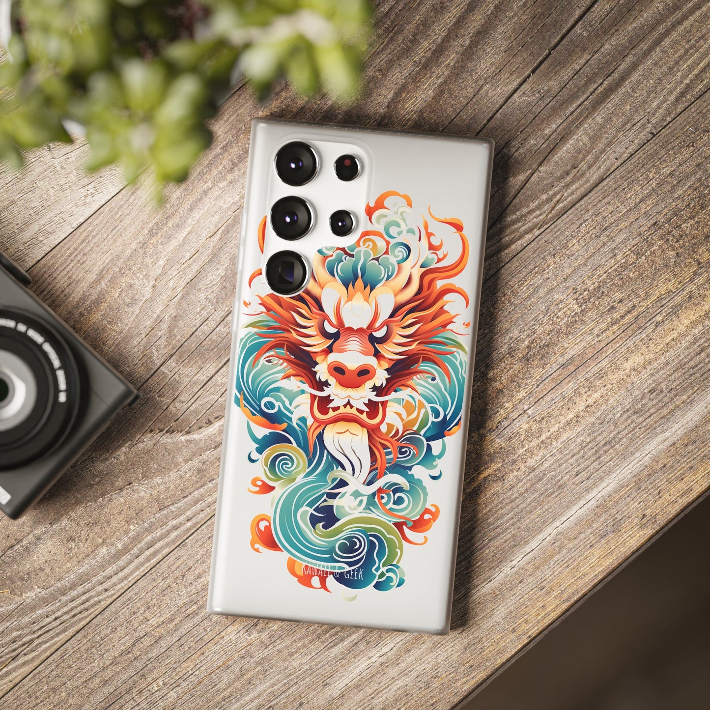 Chinese Ink Dragon Flexi Transparent Phone Case