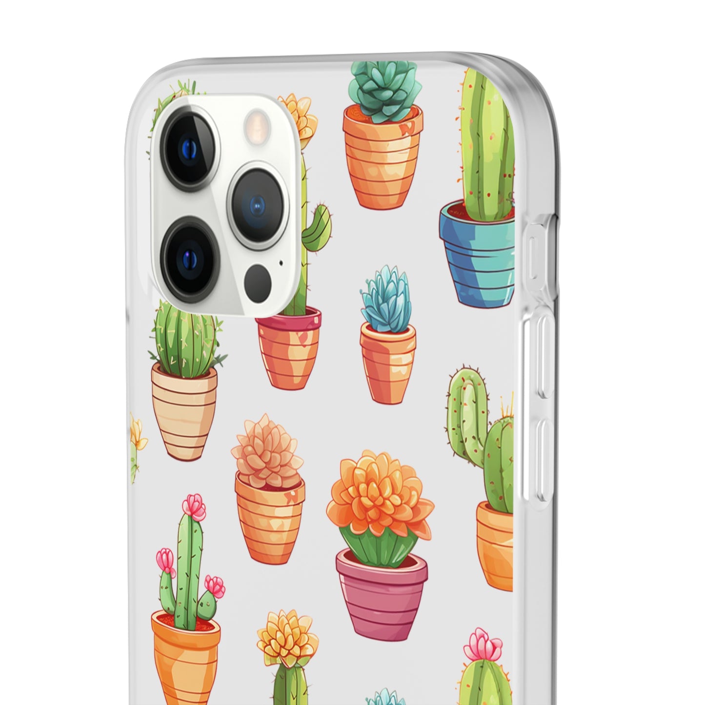 Charming Cactus Flexi and semi Transparent Phone Case